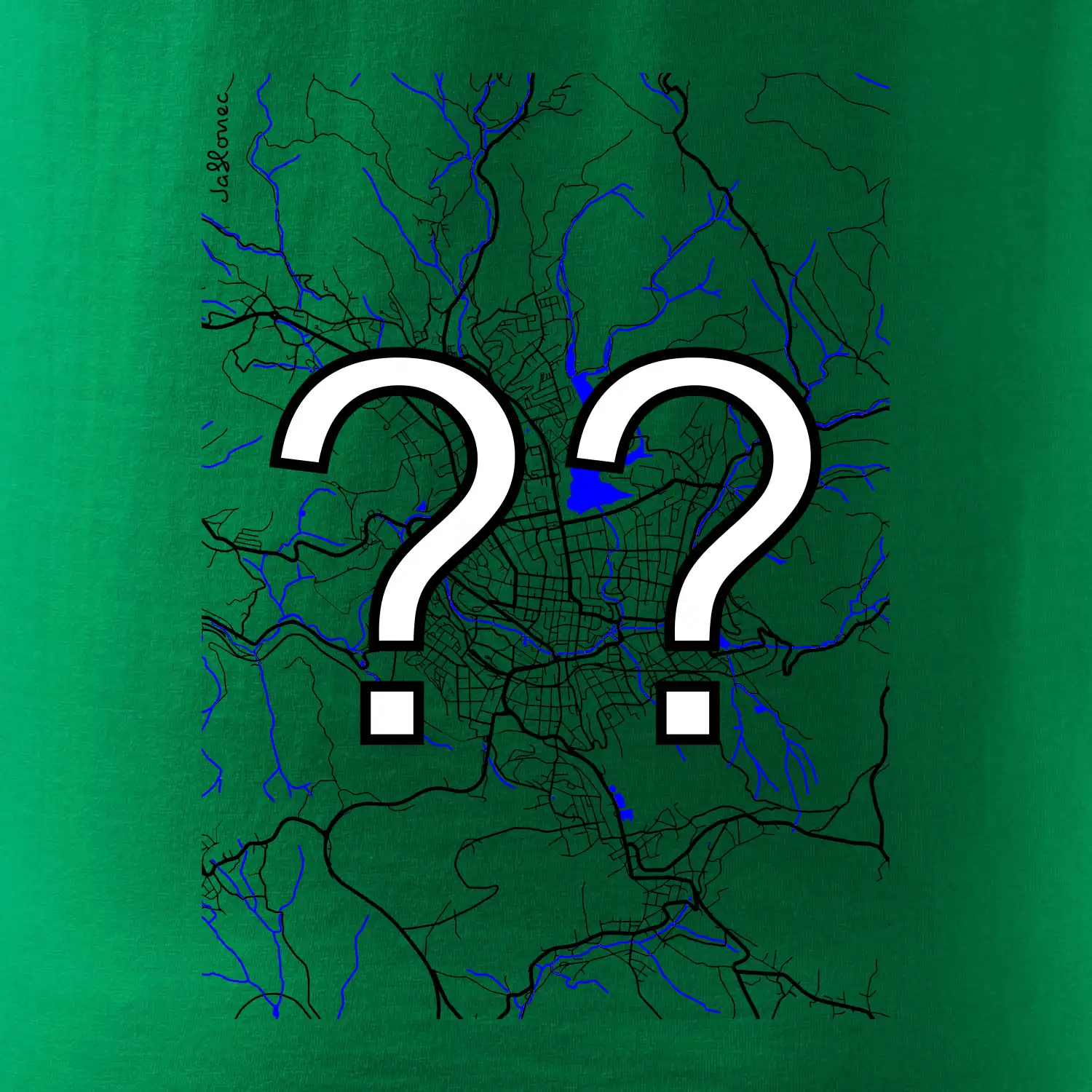 Vaše město - Mapa s vodními toky