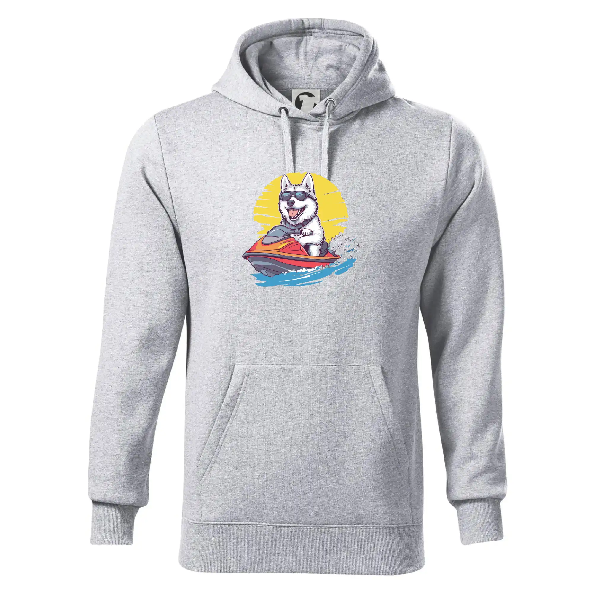 Husky na vodním skútru