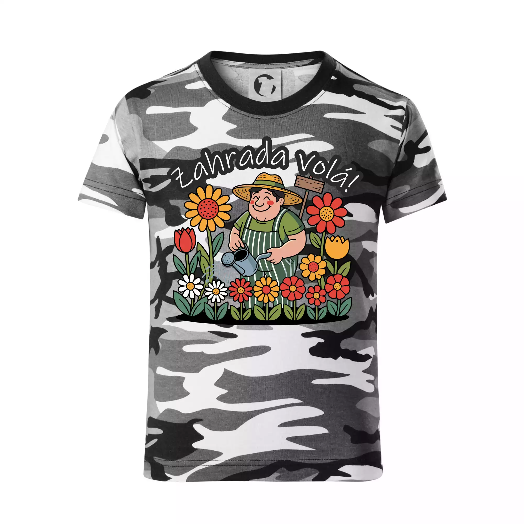 Zahrada volá - zahradník a slunečnice