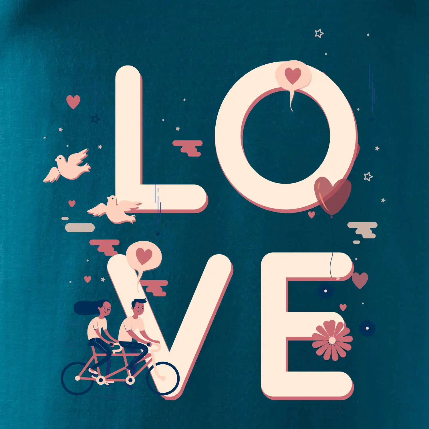 Love cyklisti pár