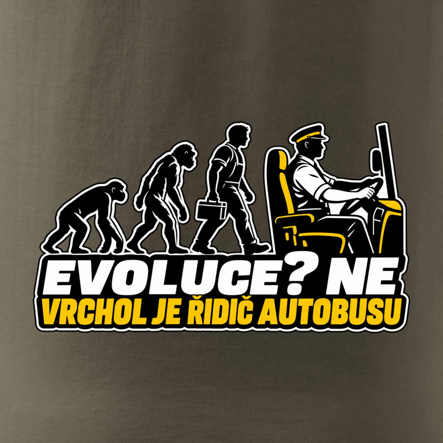 Evoluce vrchol je řidič autobusu