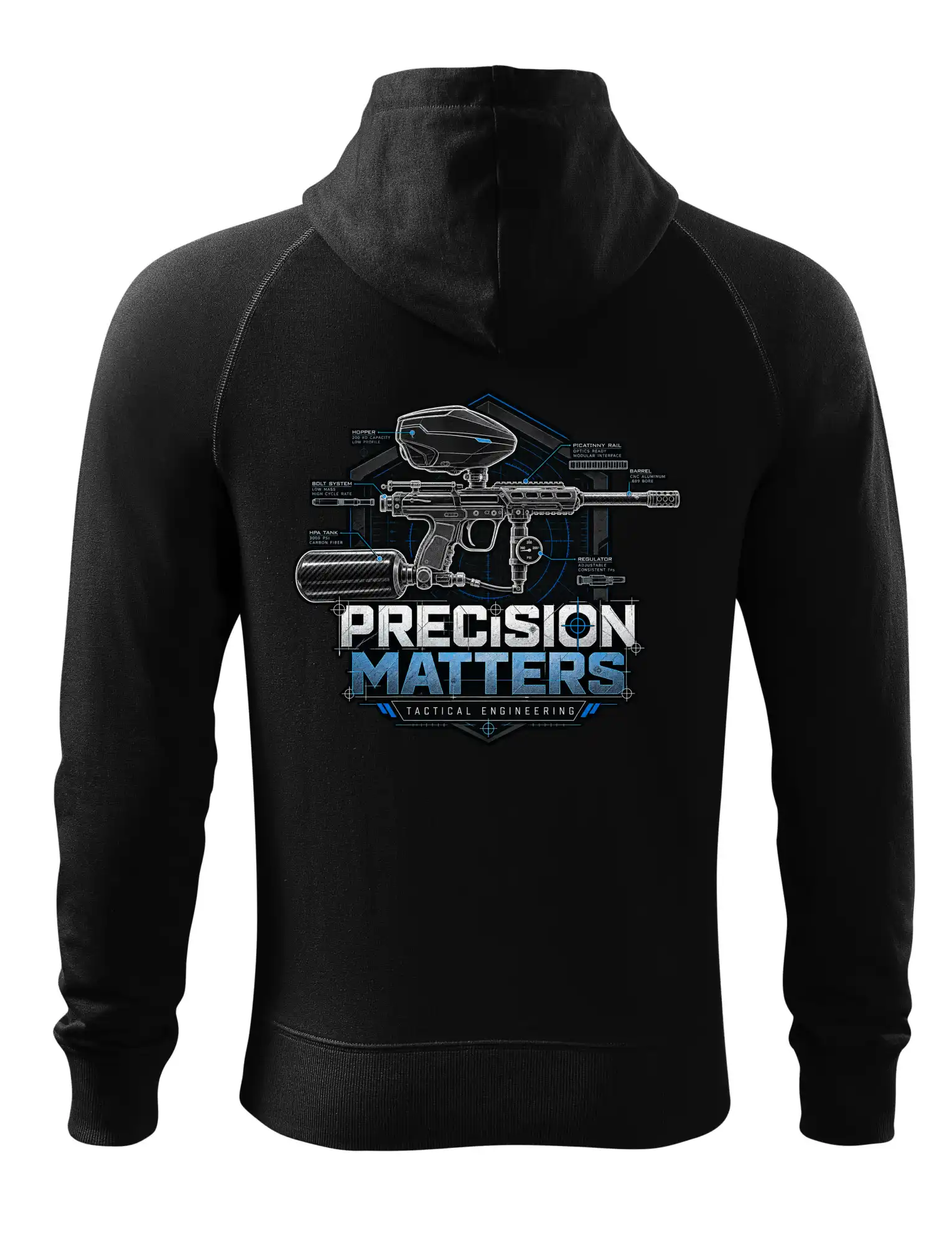 Technický nákres precision matters paintball