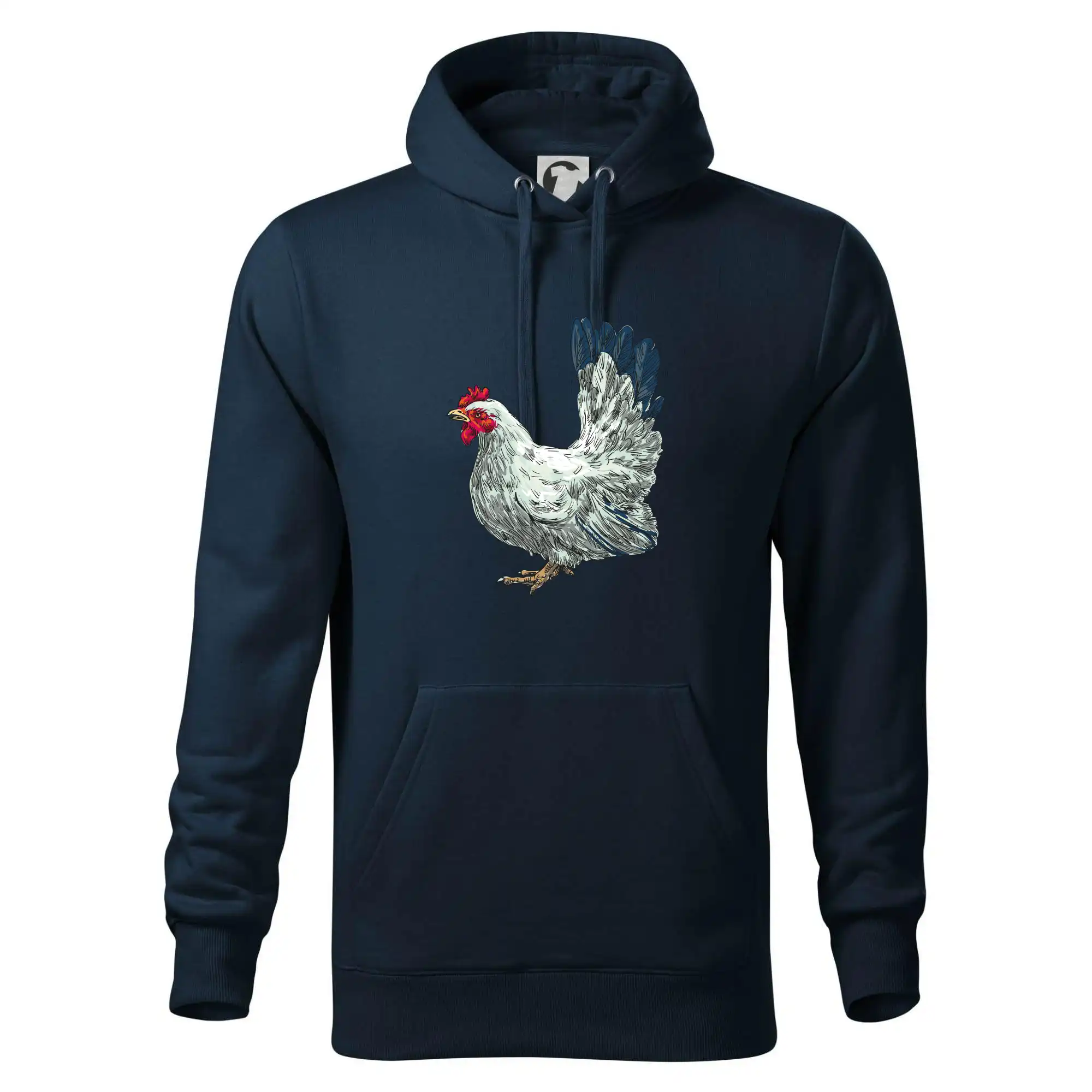 Slepice kreslená bílá