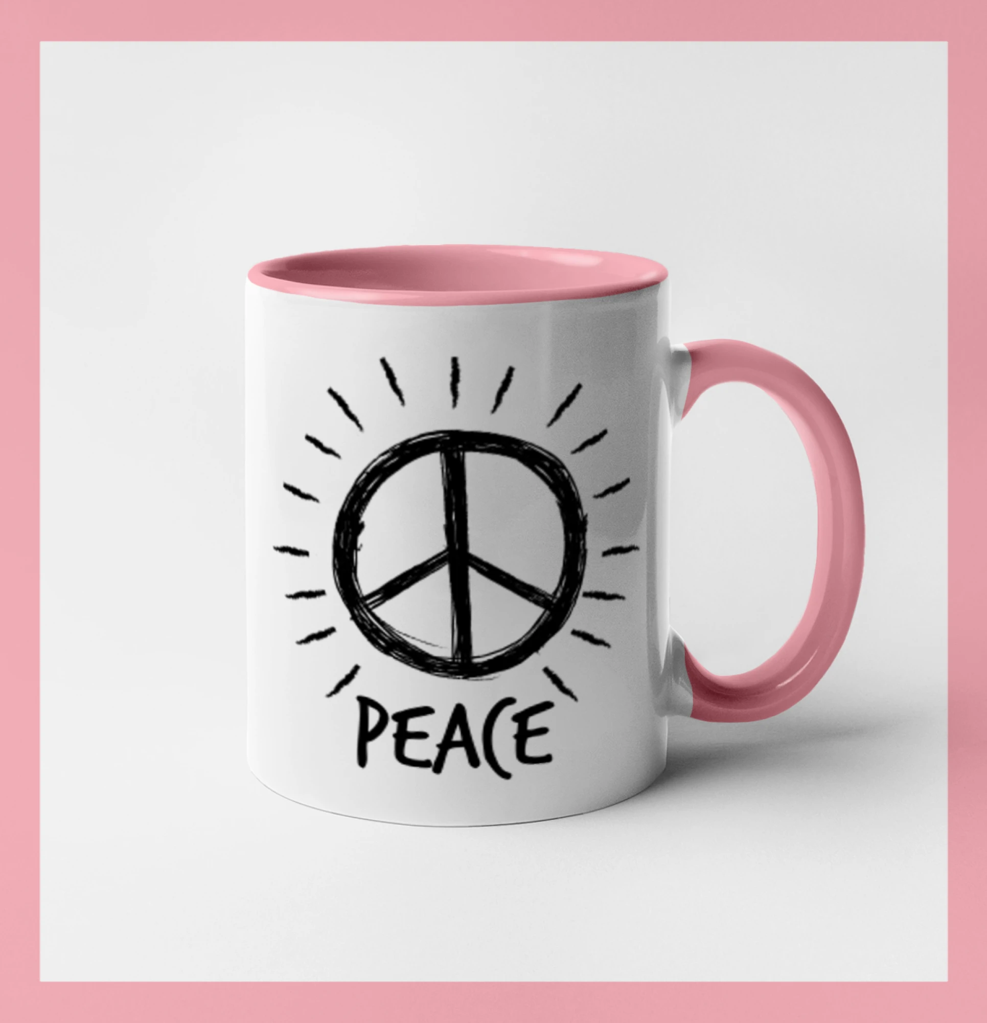 Peace symbol černobílý