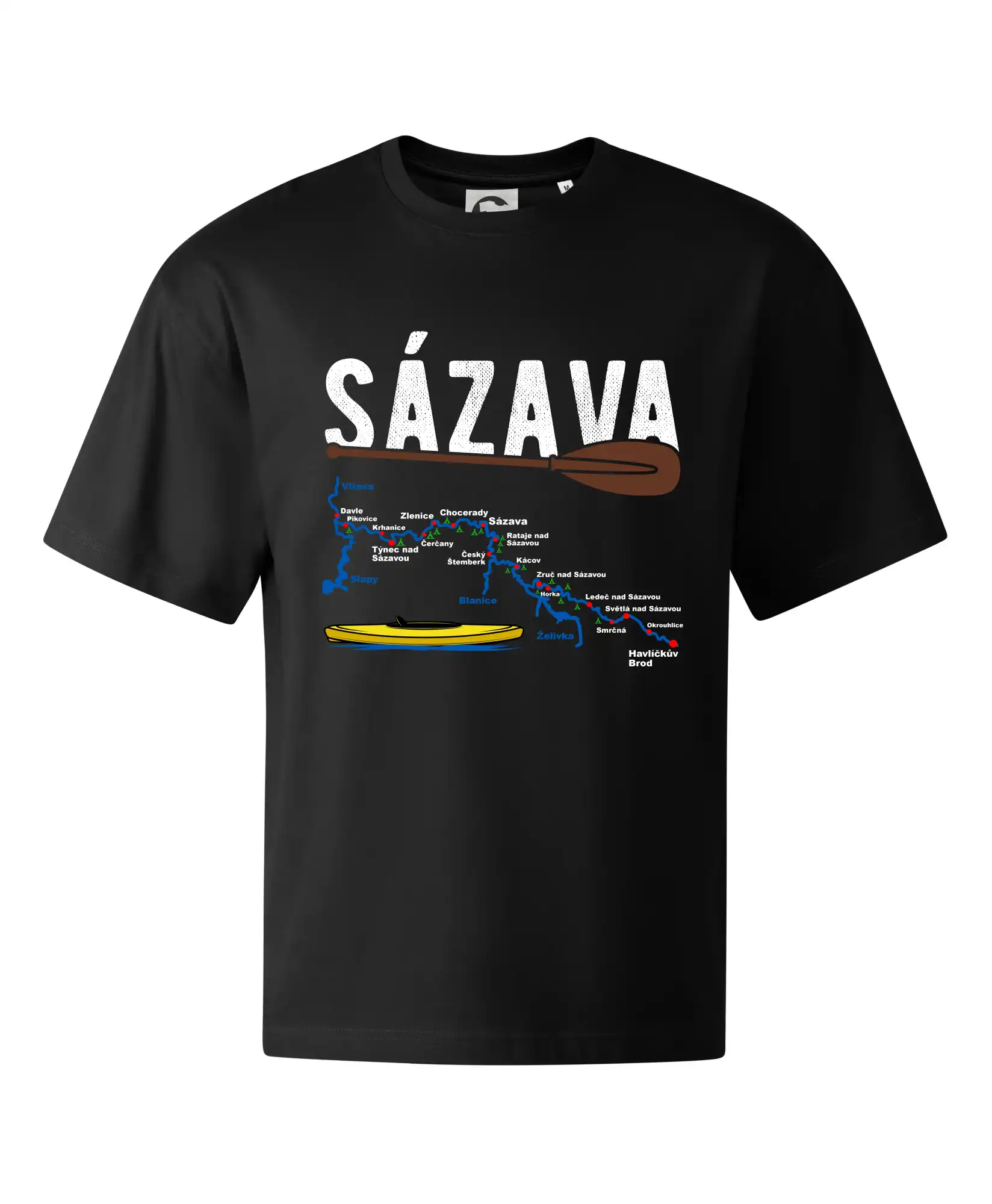 Mapa řeky Sázavy
