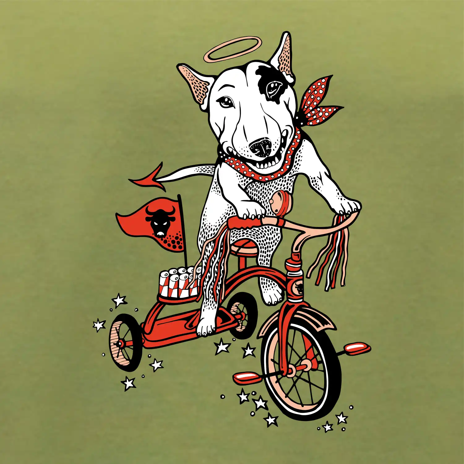 Bull terier anděl (Pecka design)