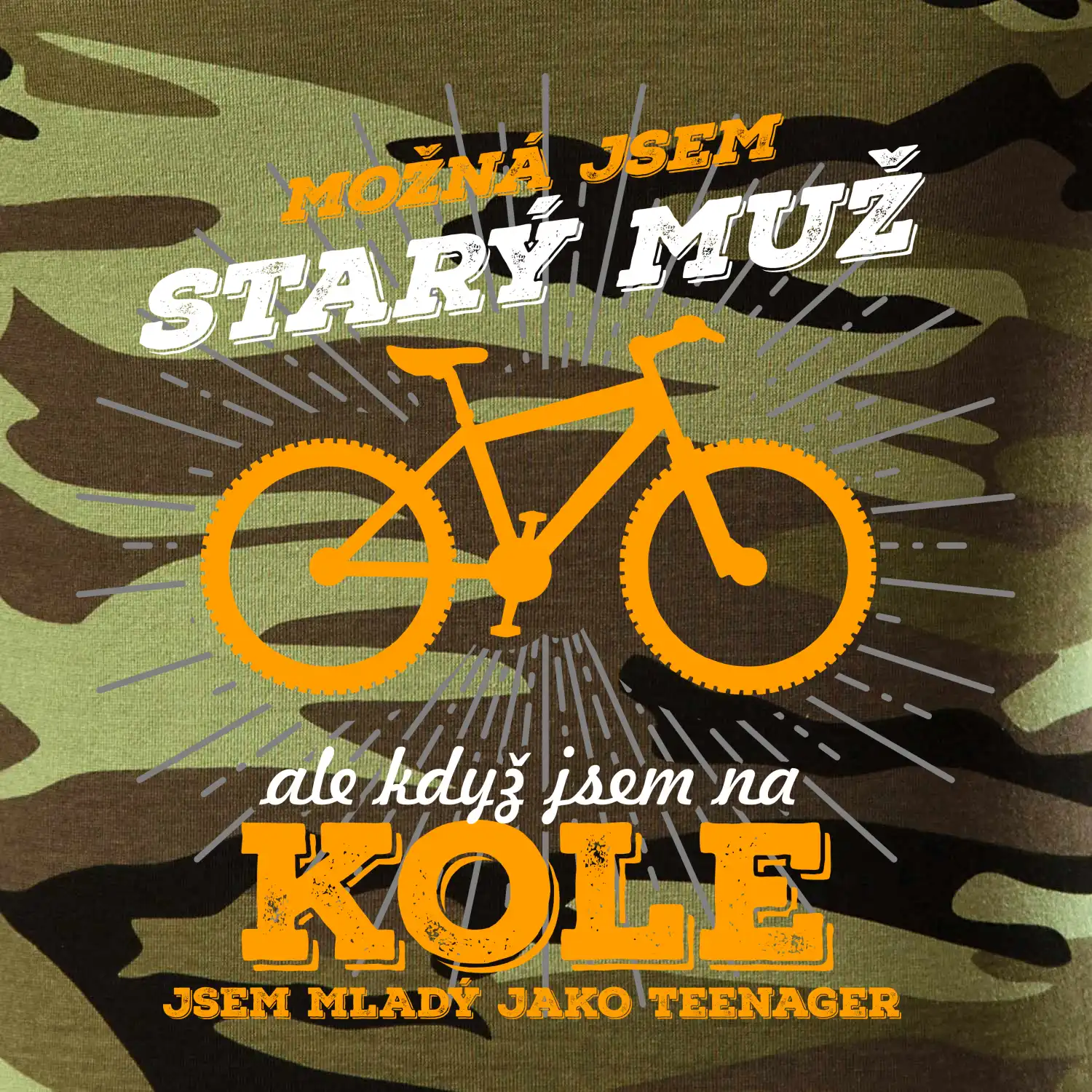 Starý muž - horské kolo