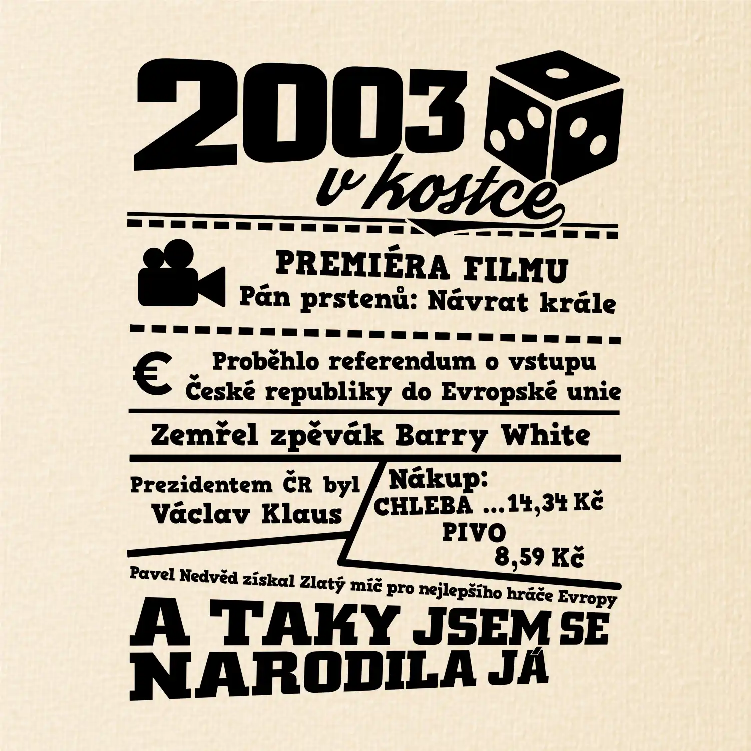 2003 v kostce