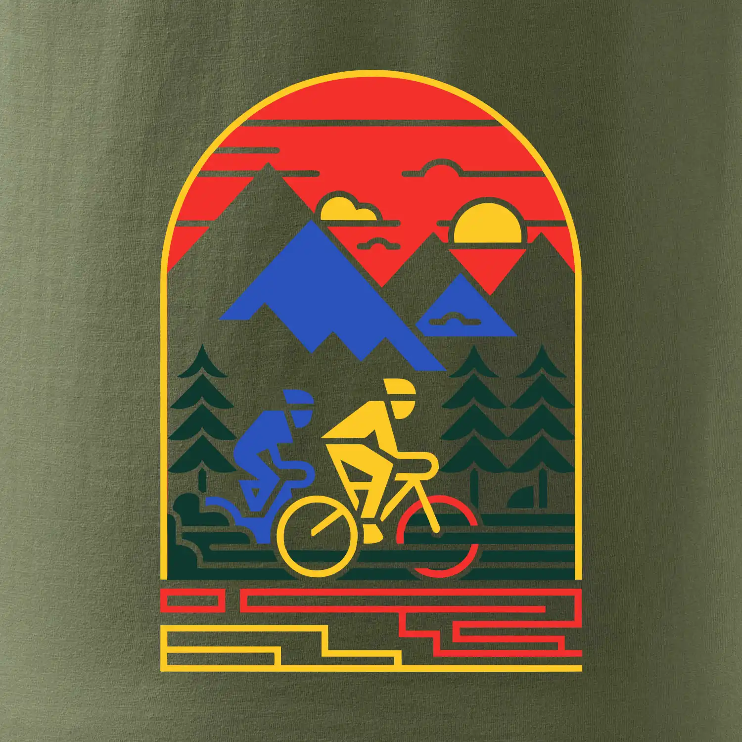 Cyklista na horách - logo