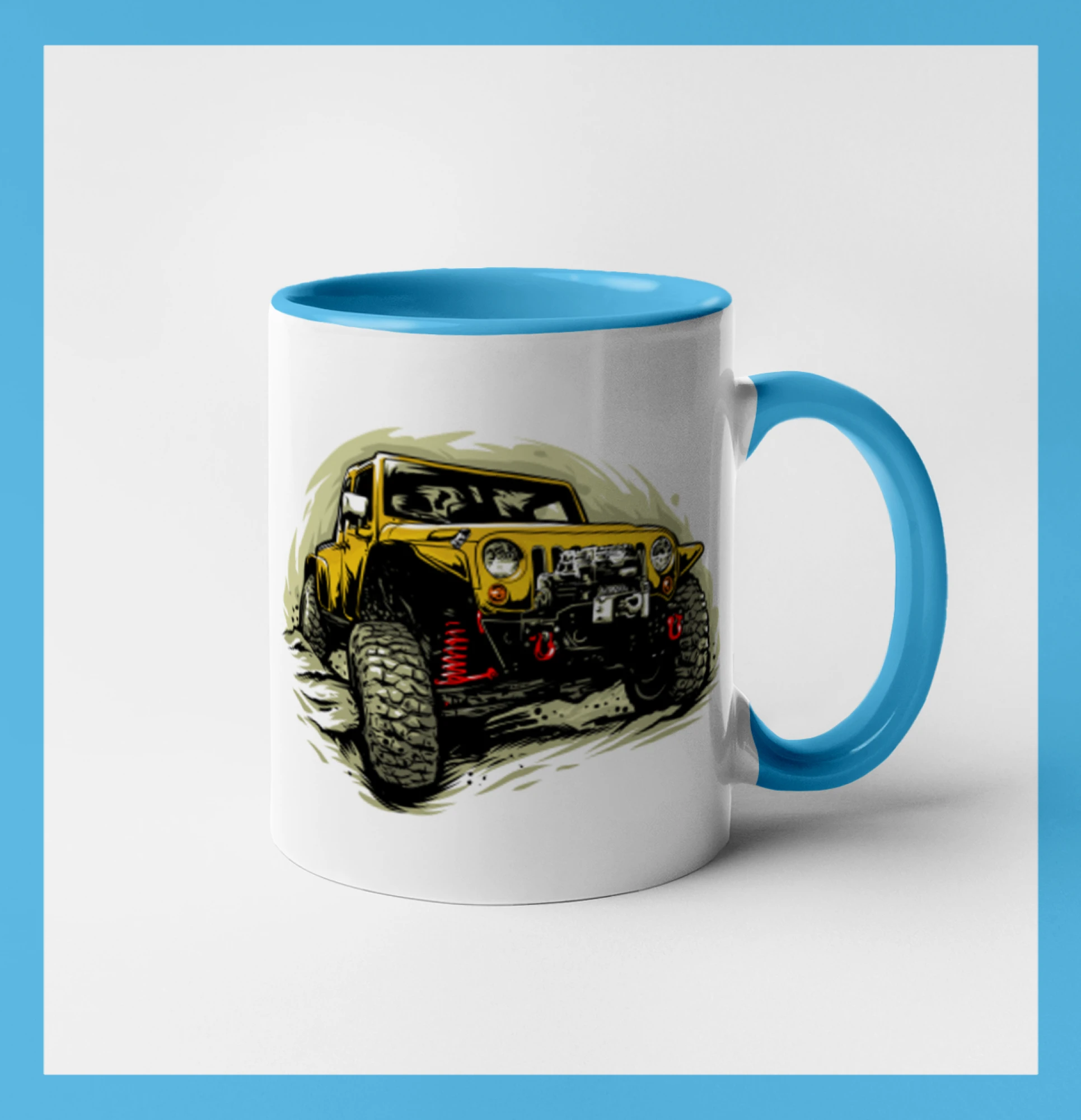 Žlutý offroad s navijákem