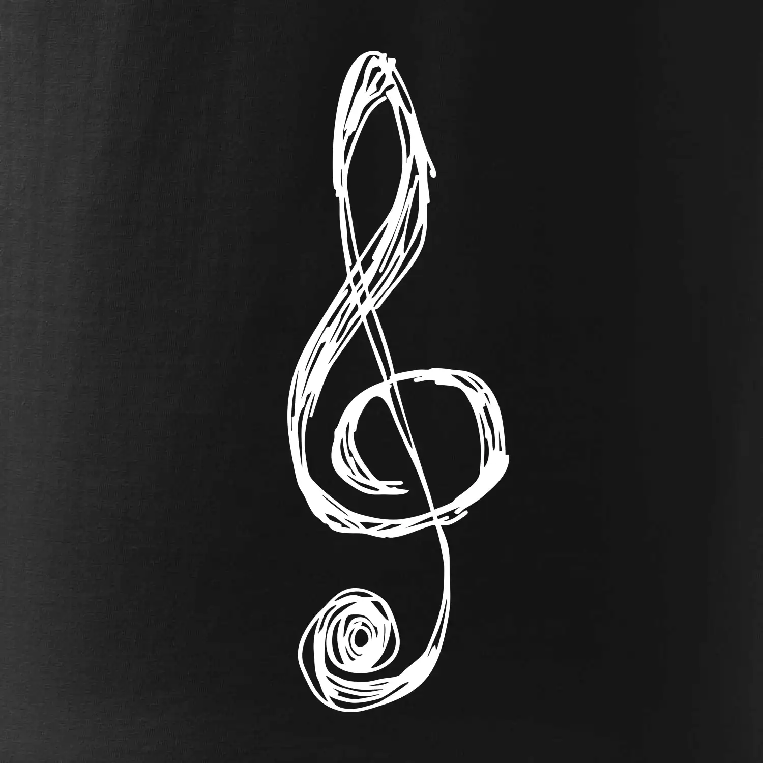 Houslový klíč kreslený