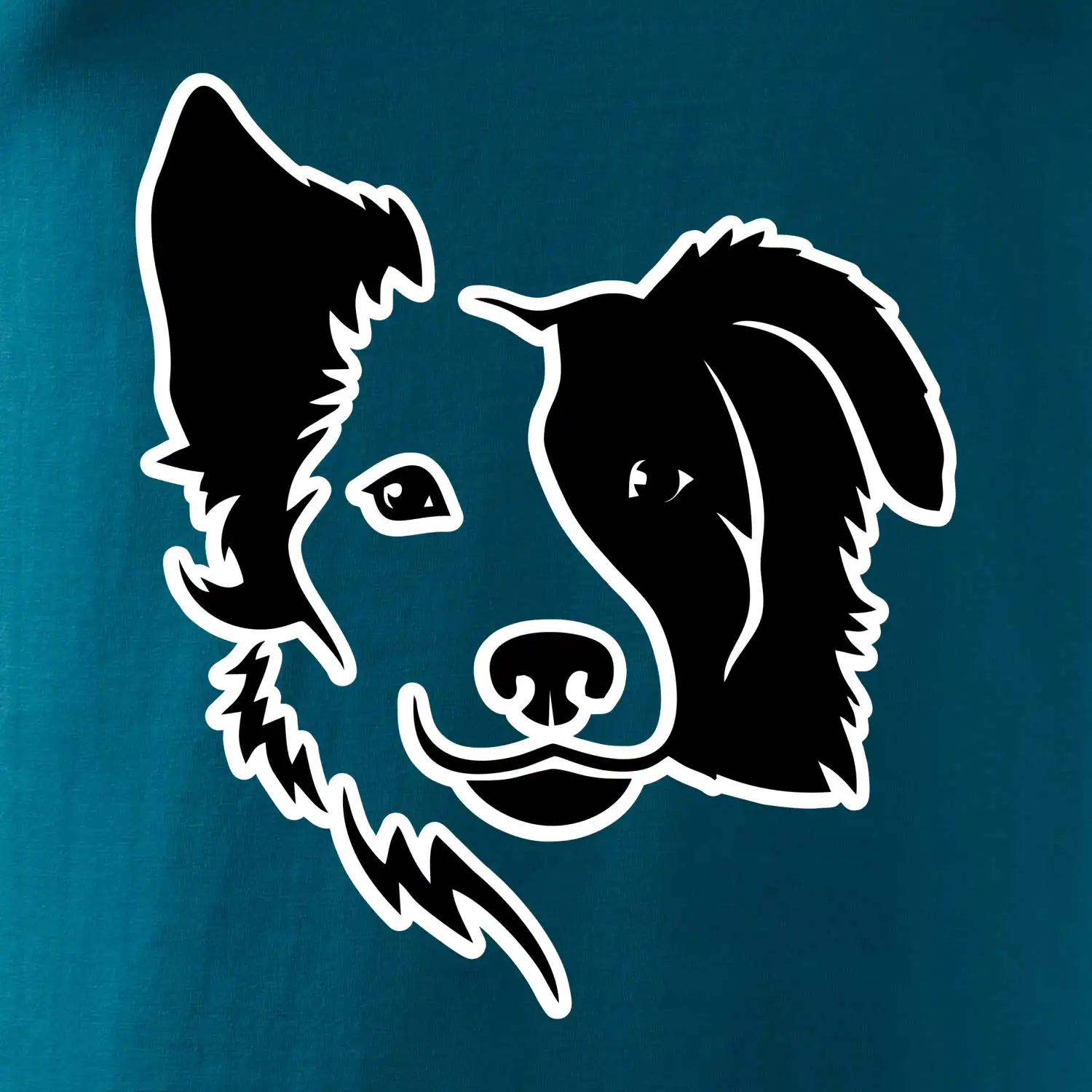 Border kólie obrys hlavy