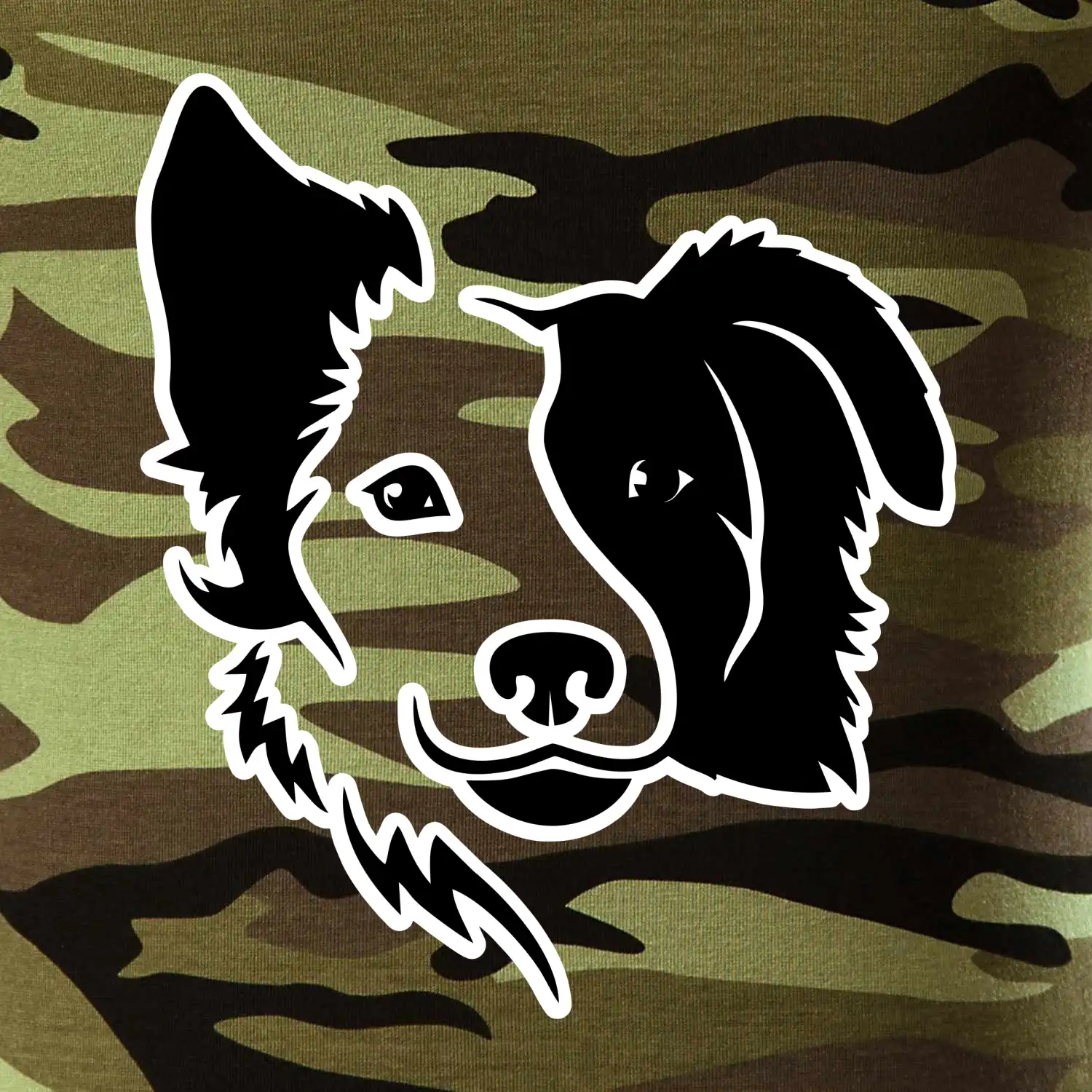 Border kólie obrys hlavy