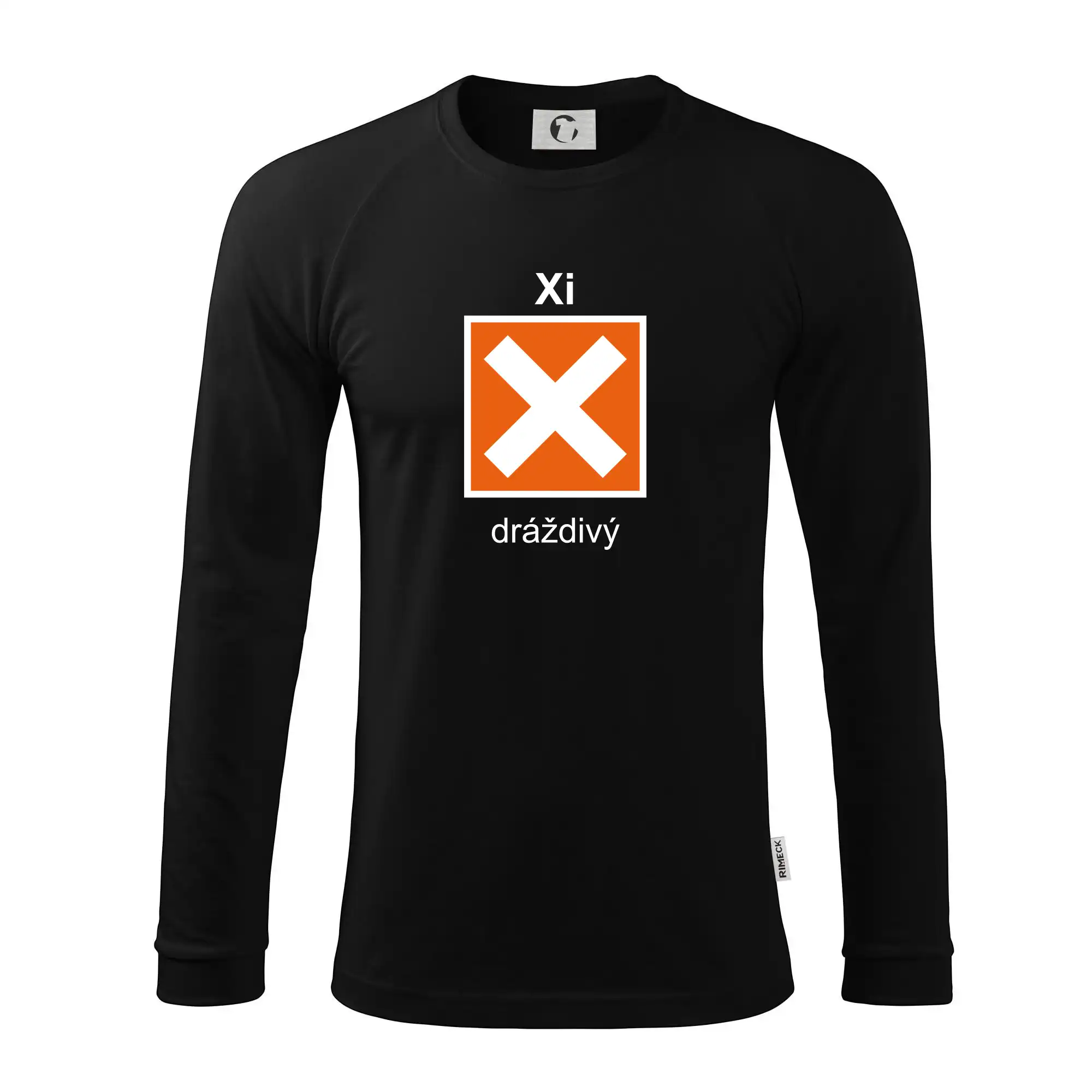 Xi Dráždivý - Výstražná tabulka na tričku