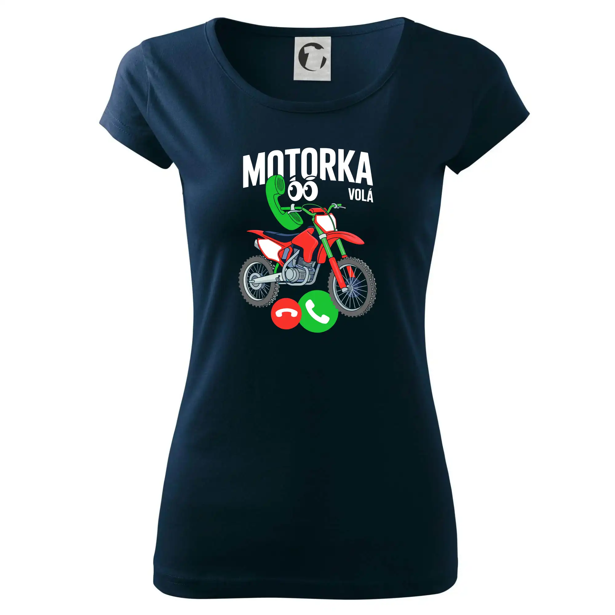 Karikatura motorka cross volá