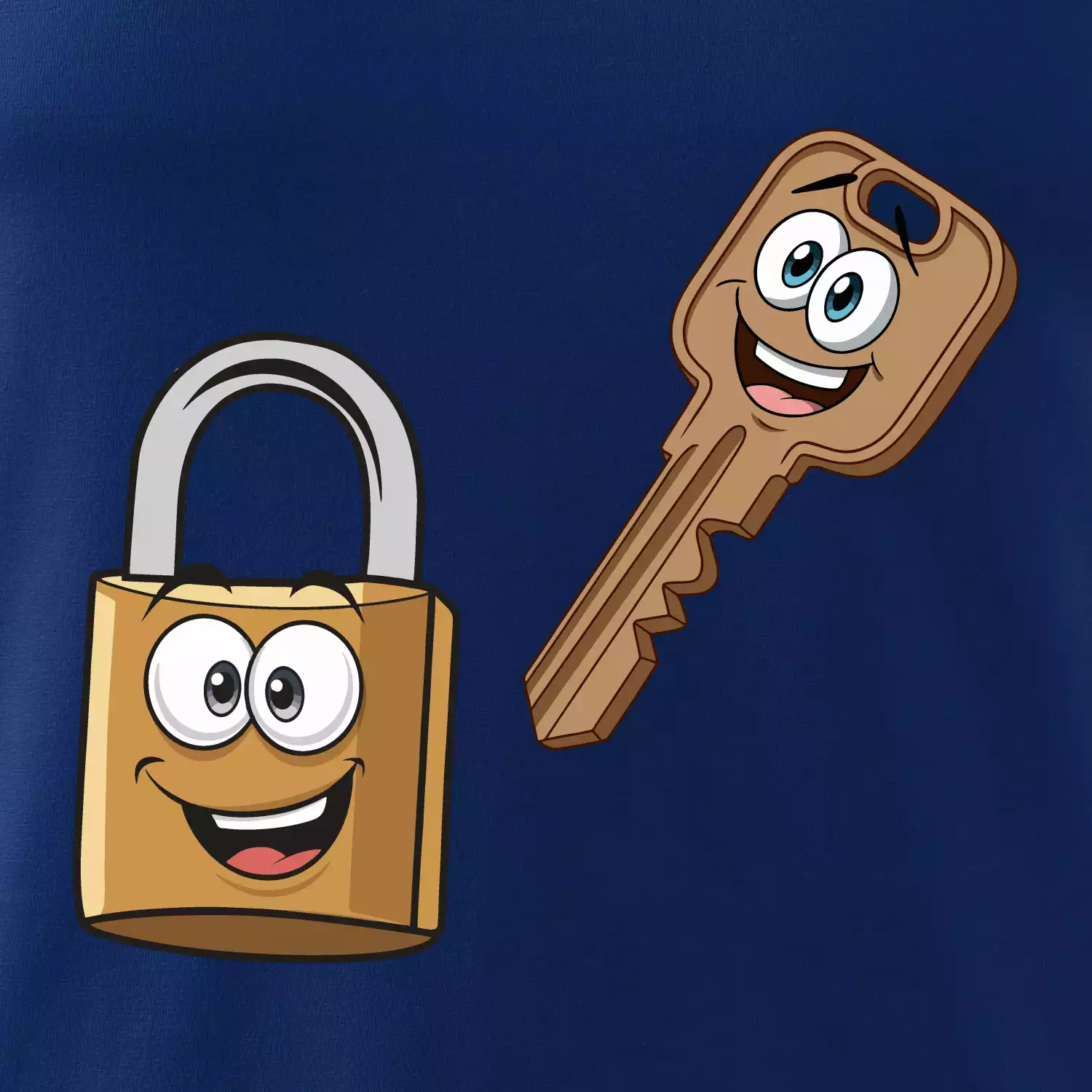 Parové triko - Zámek a klíč