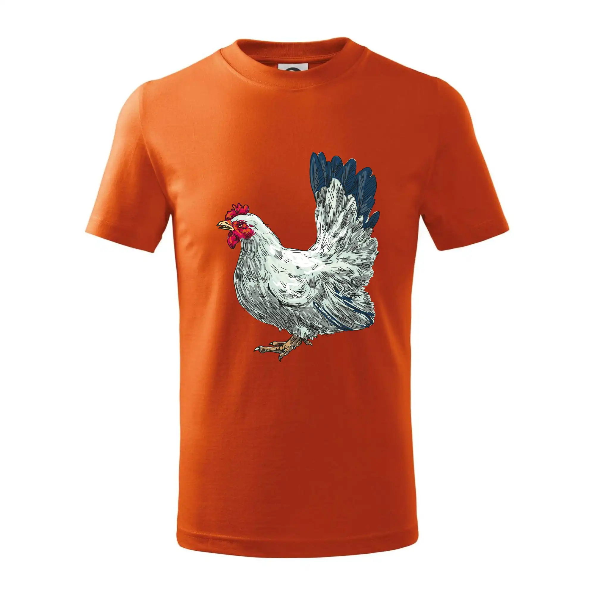 Slepice kreslená bílá