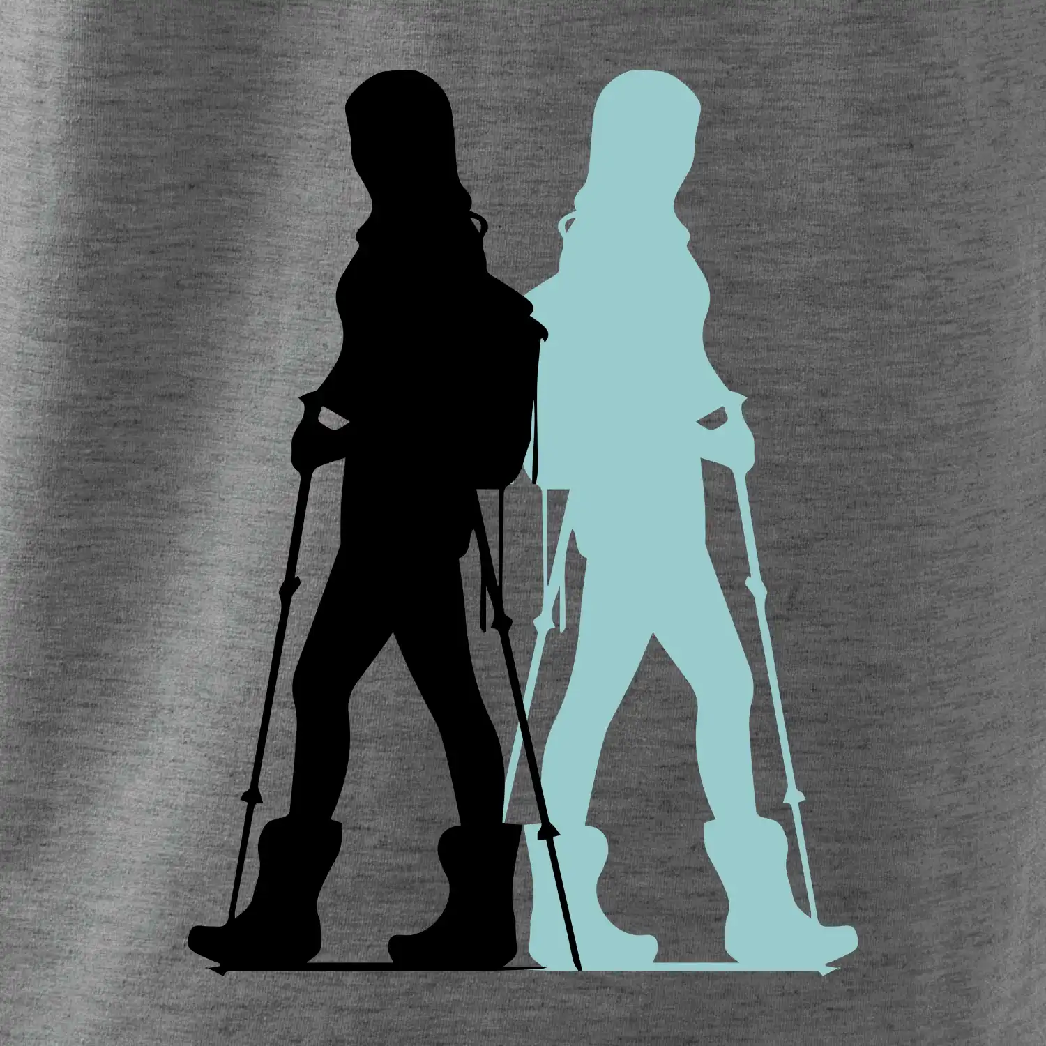 Nordic walking figury - žena
