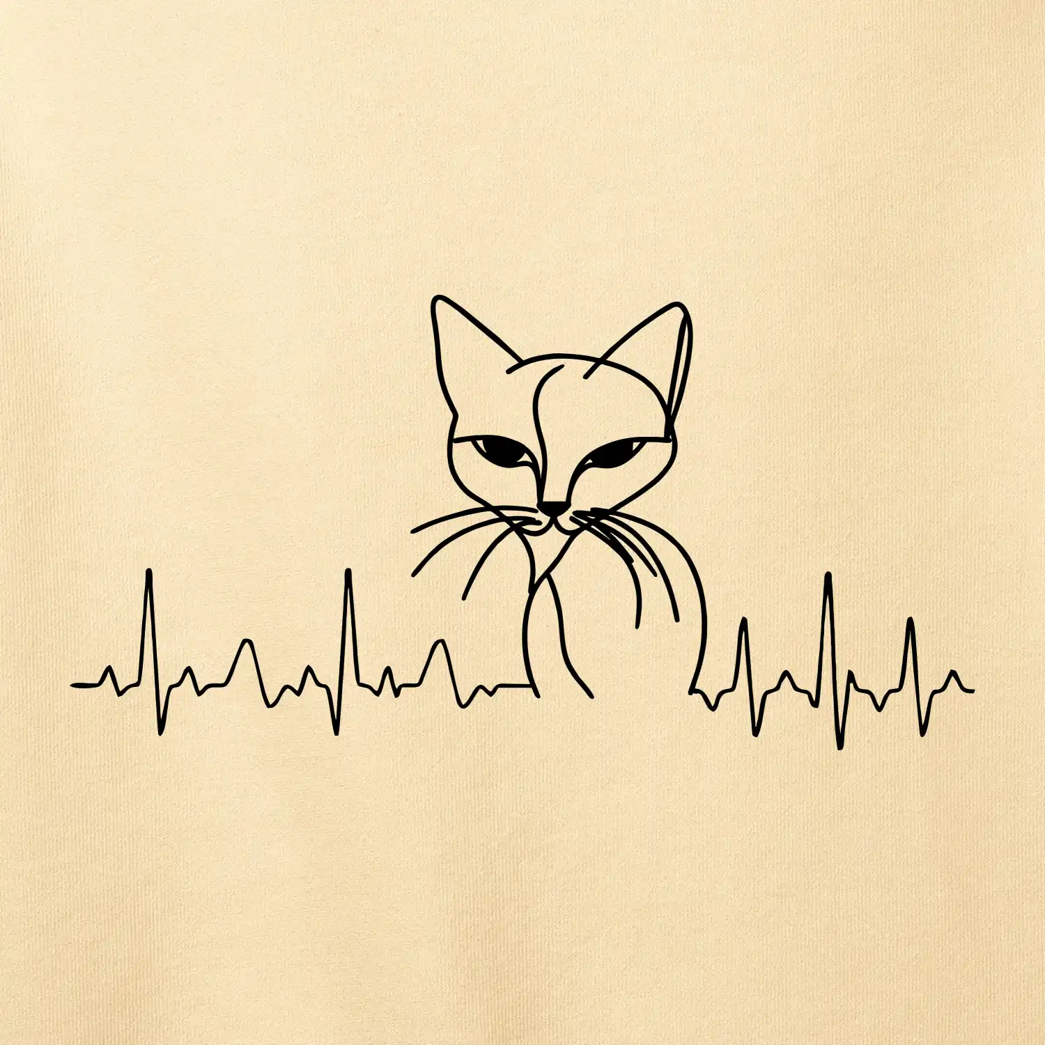 EKG křivka kočka