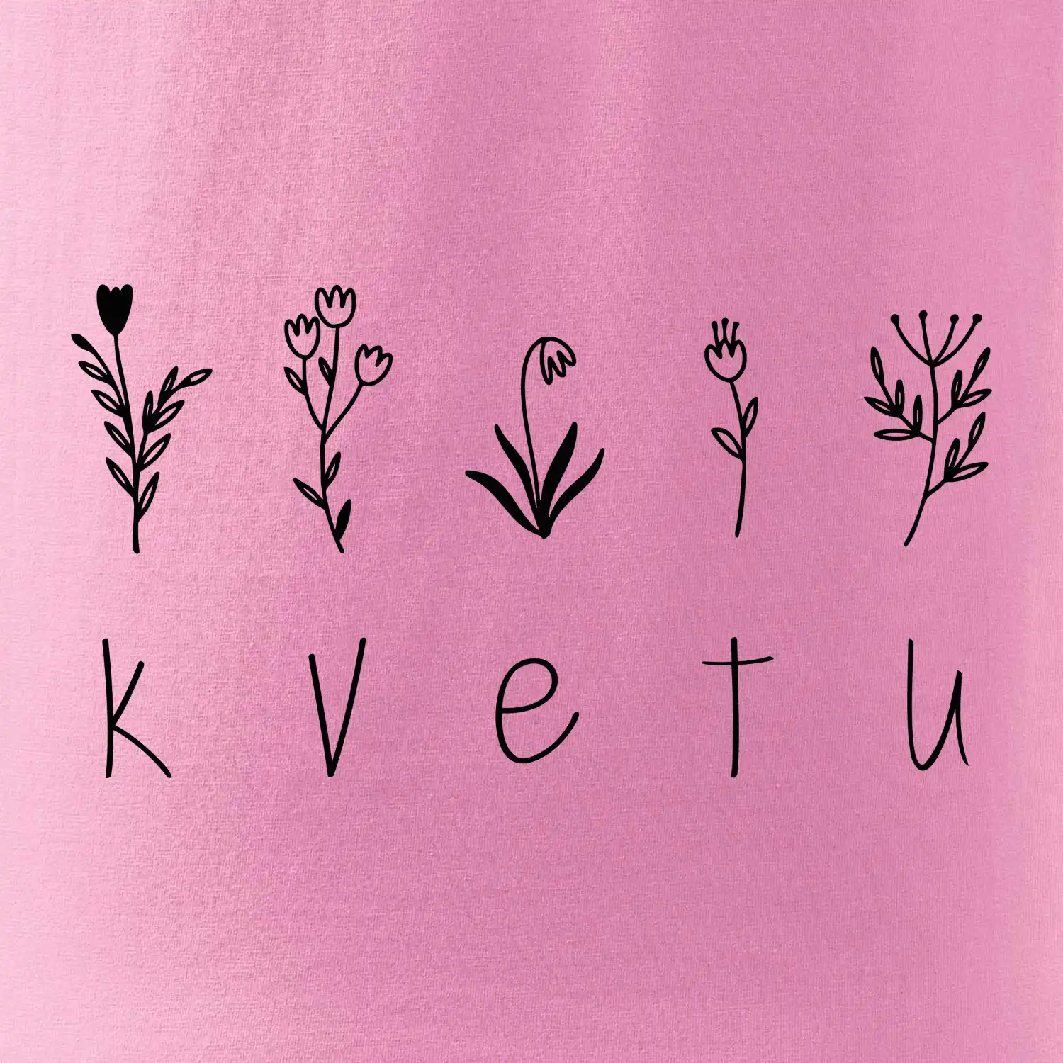 Kvetu - Nápis s květinami