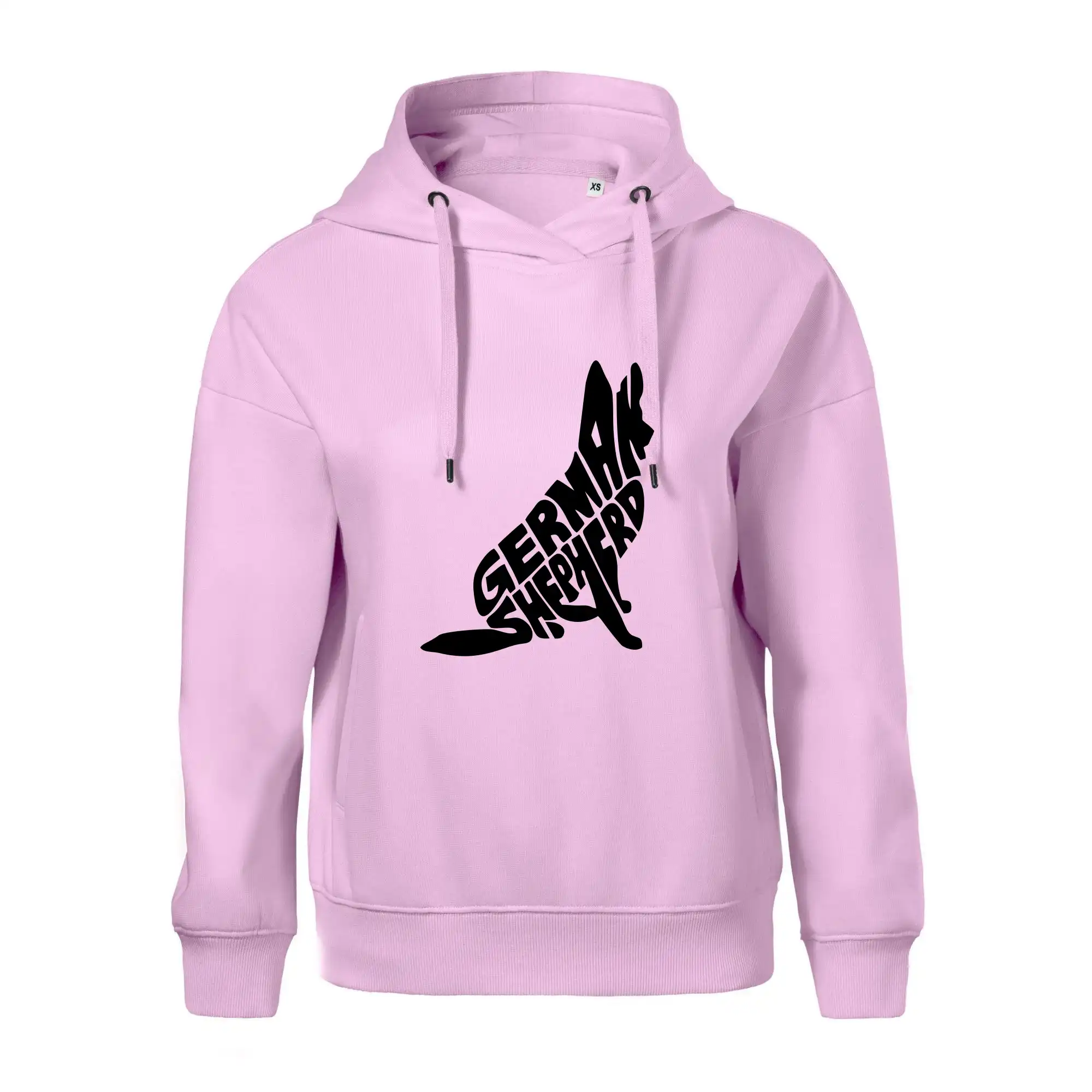 Německý ovčák sedící napis
