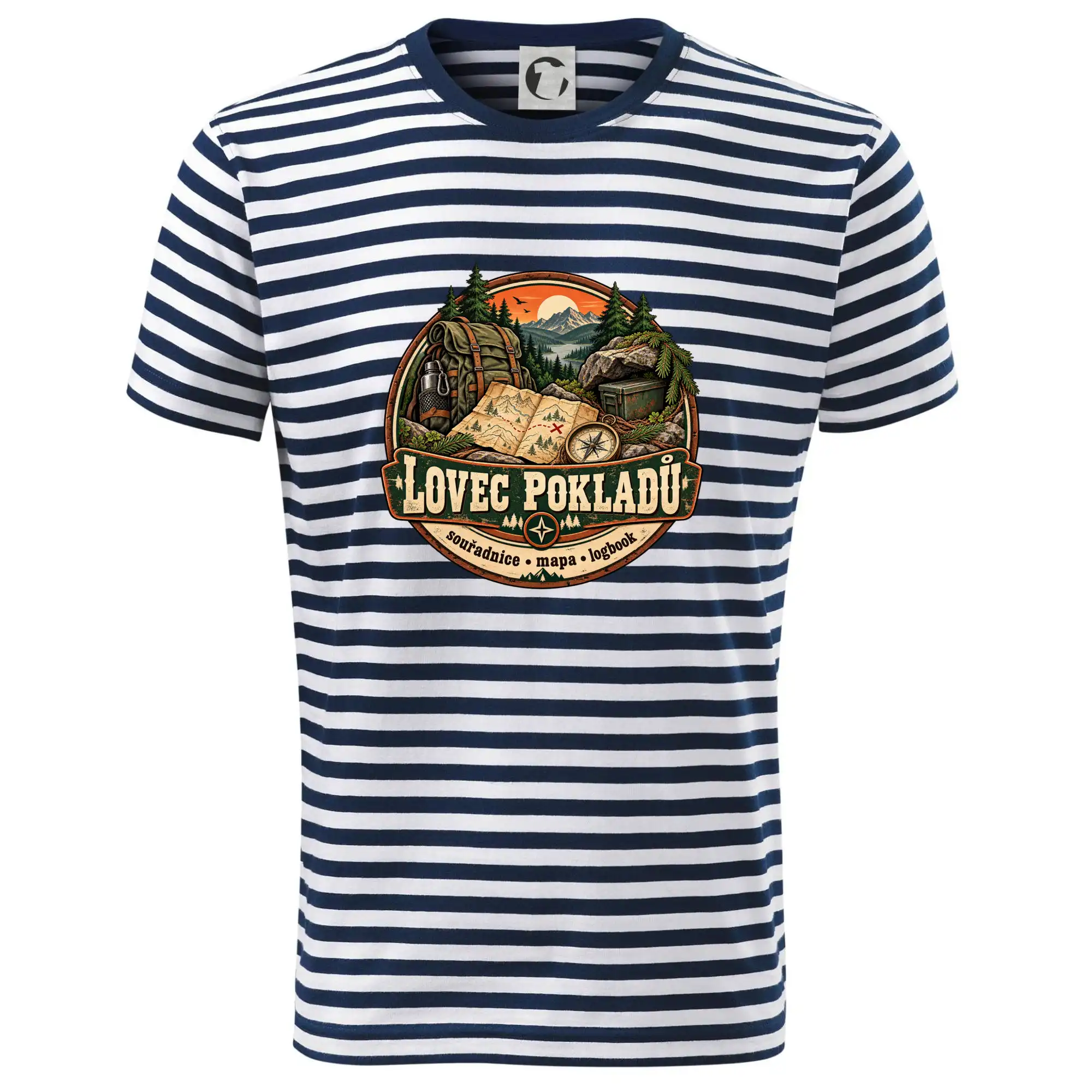 Lovec pokladů vintage horský odznak