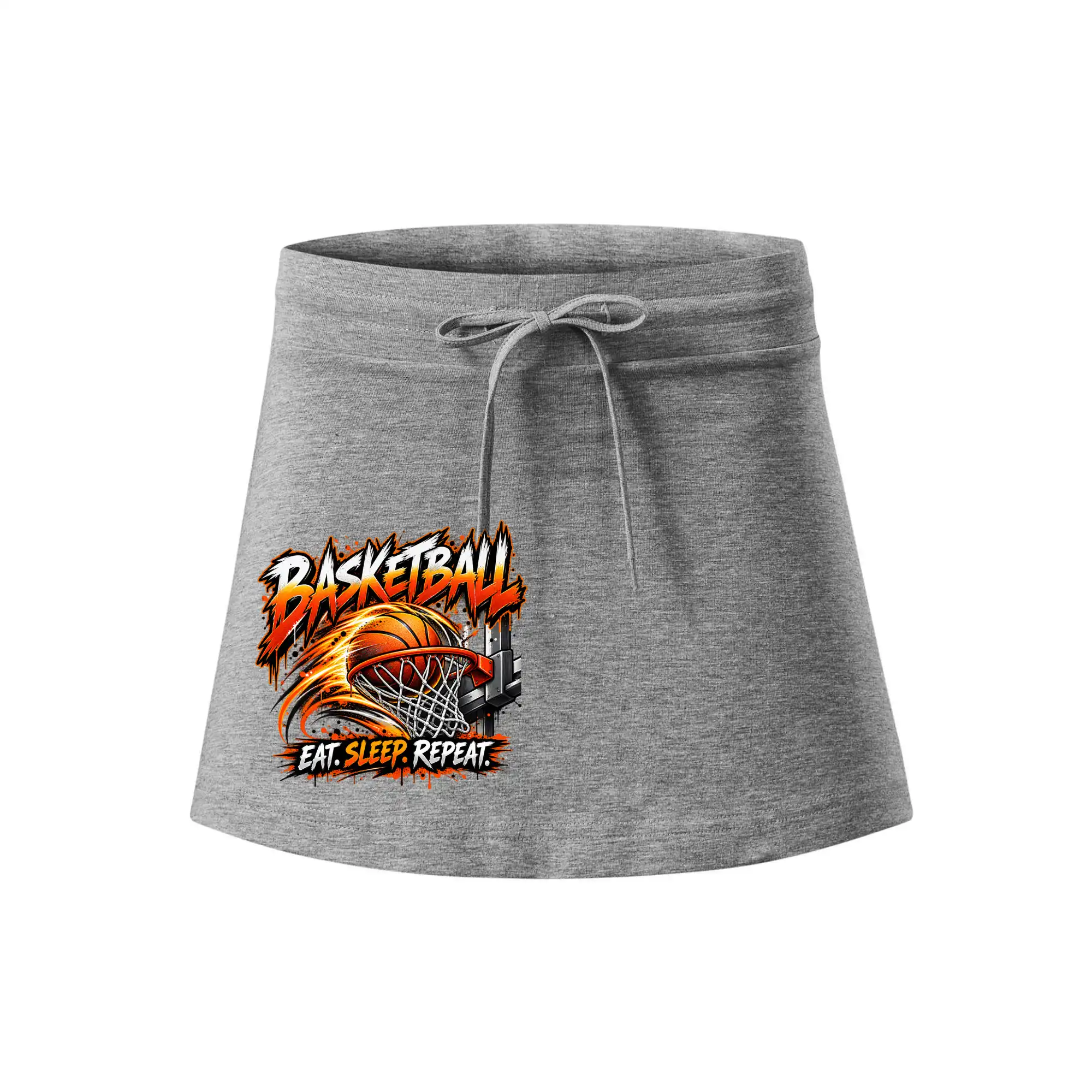 Basketbalový koš s míčem eat sleep repeat