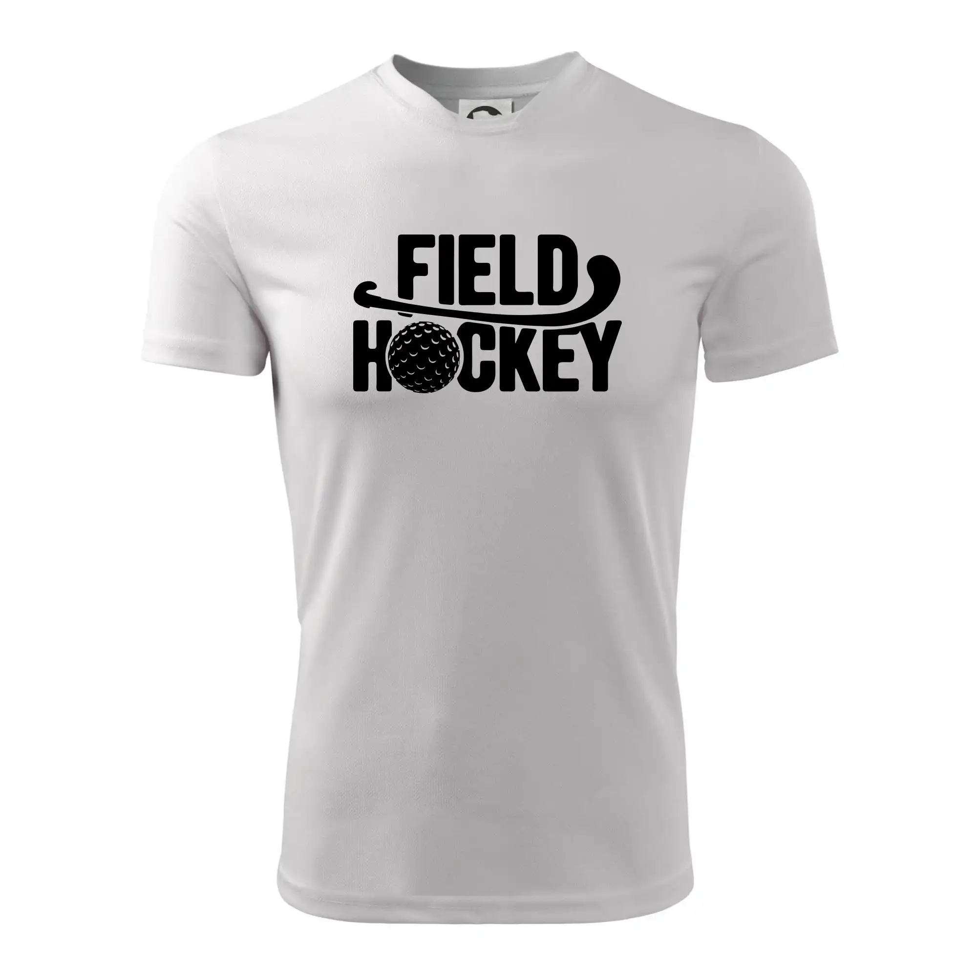 Field hockey míček a nápis