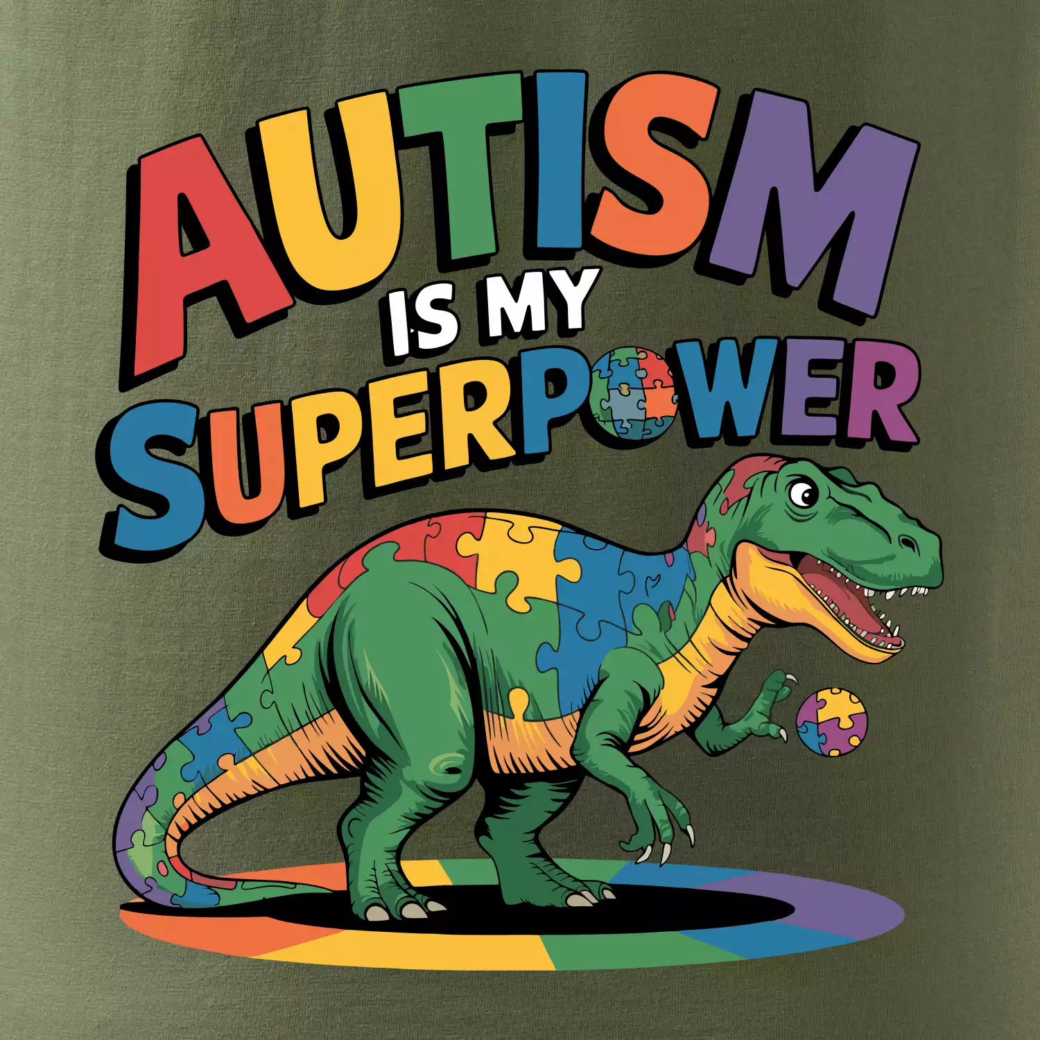 Stojící Rex Autism is my superpower