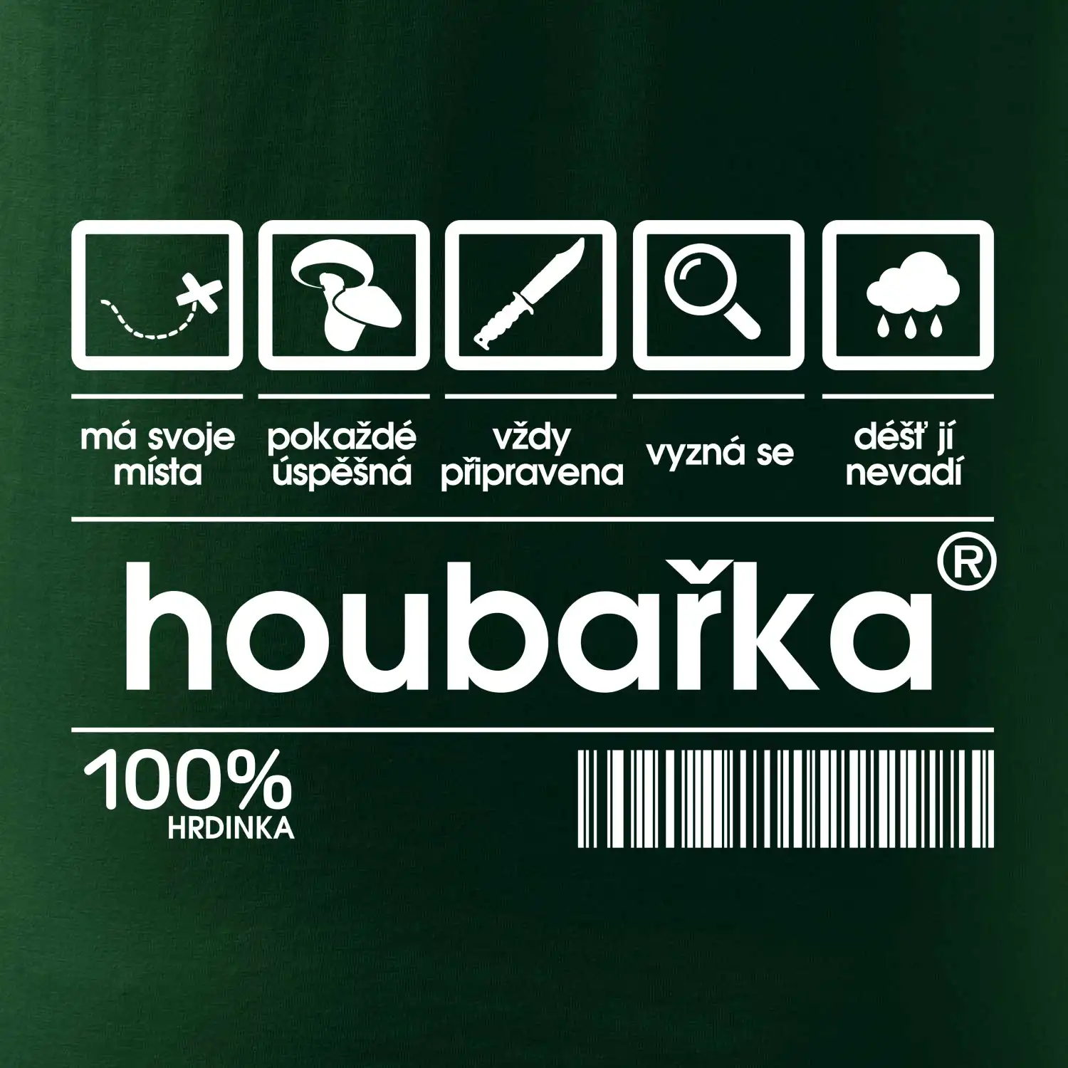 Čárový kód - Houbařka