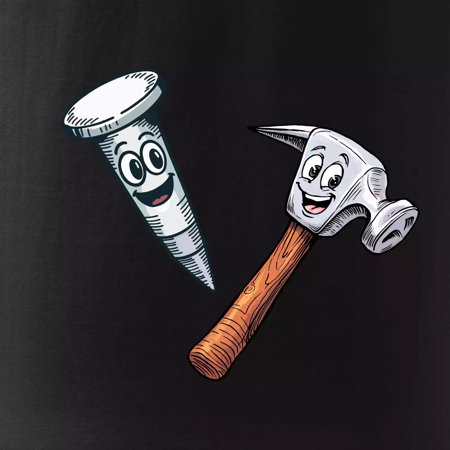 Parové triko - Kladivo a hřebík