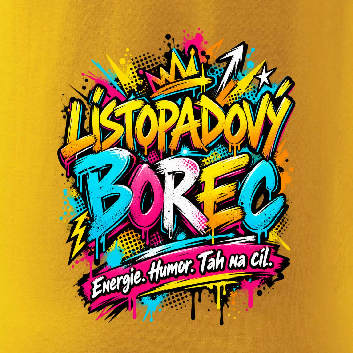Listopadový borec barevné graffiti a energie