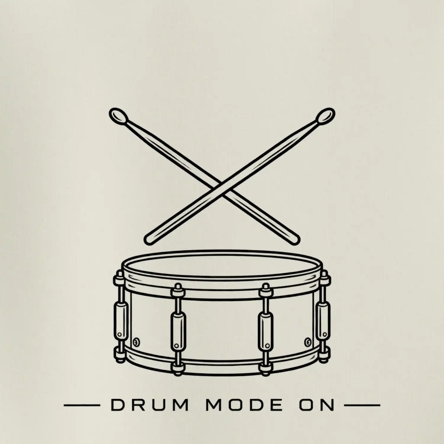 Drum mode on - jednoduchý buben s paličkami