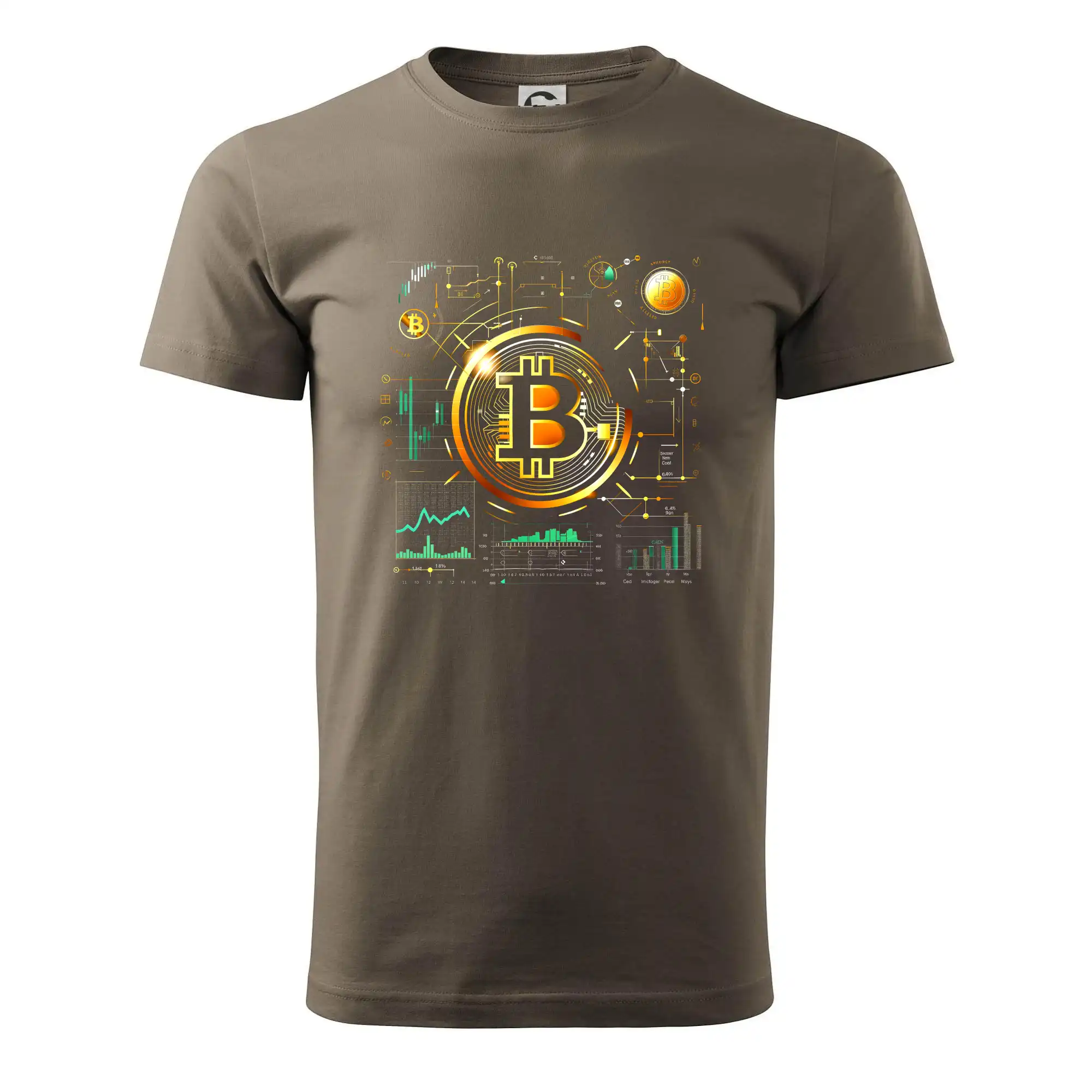 Bitcoin logo s grafy