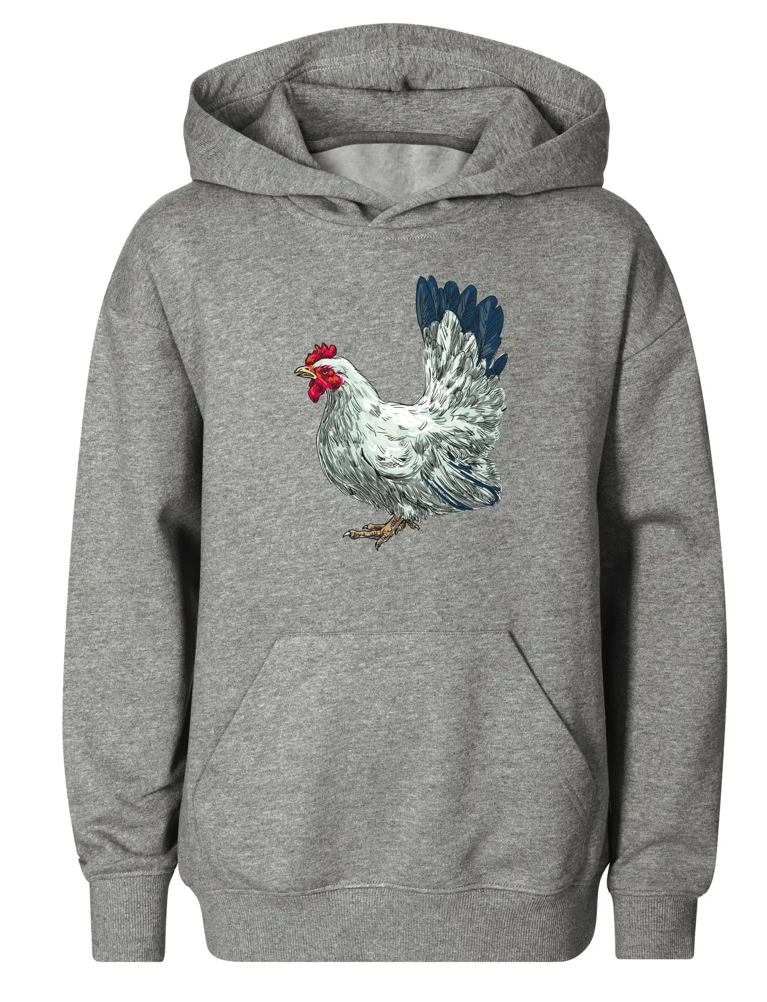 Slepice kreslená bílá