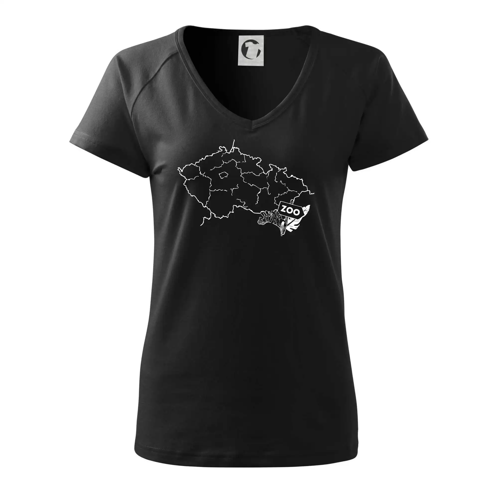 Tričko s mapou + ZOO nažehlovačky