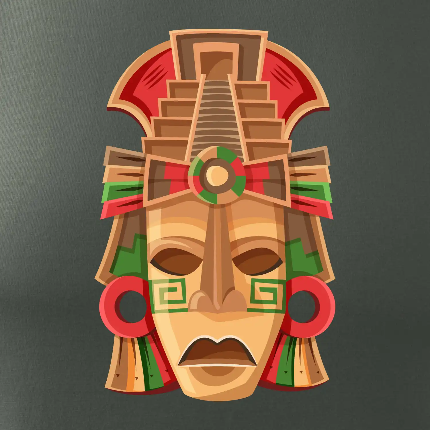 Mayové maska červené uši