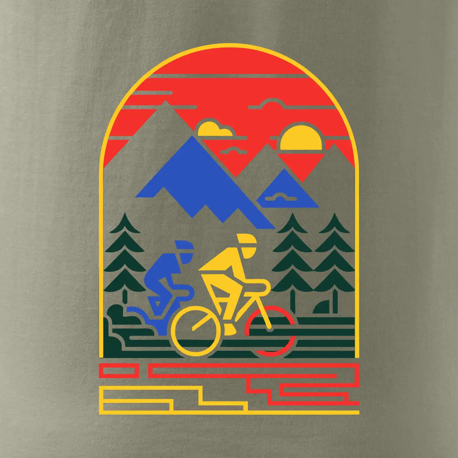 Cyklista na horách - logo