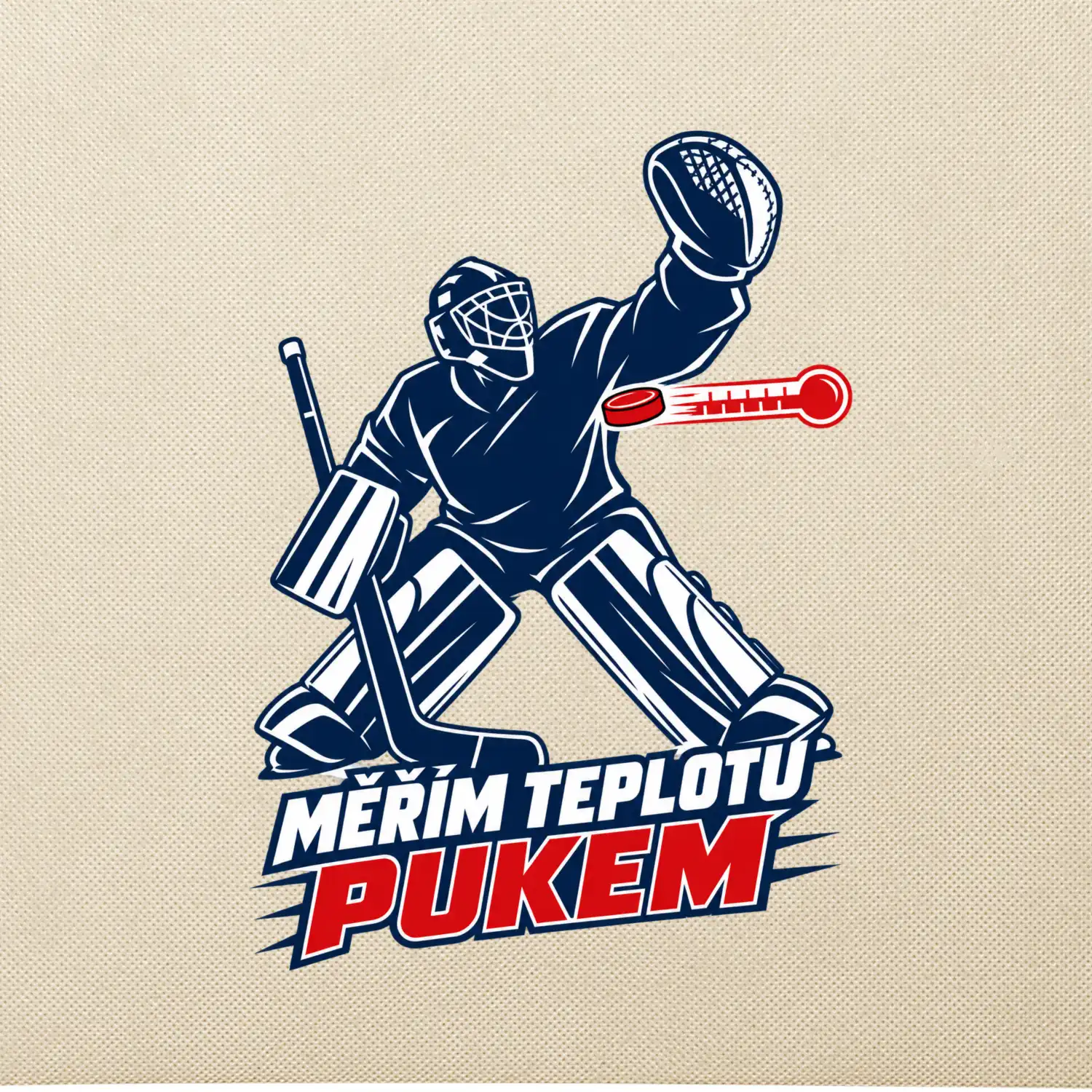 Hokejový teploměr pukem