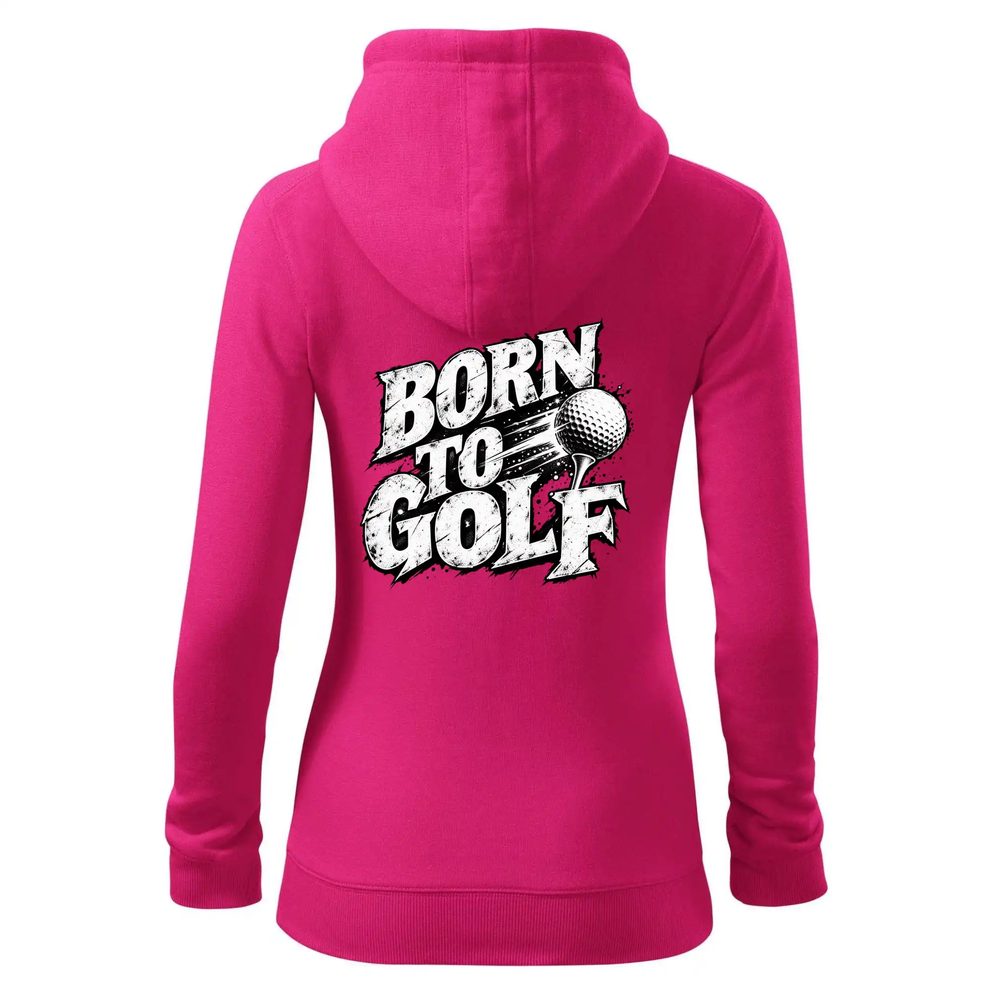Born to golf černobílý drsný potisk
