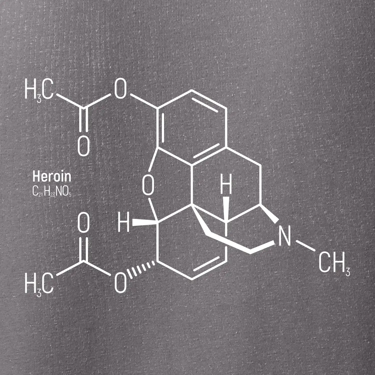 Molekulární struktura Heroin