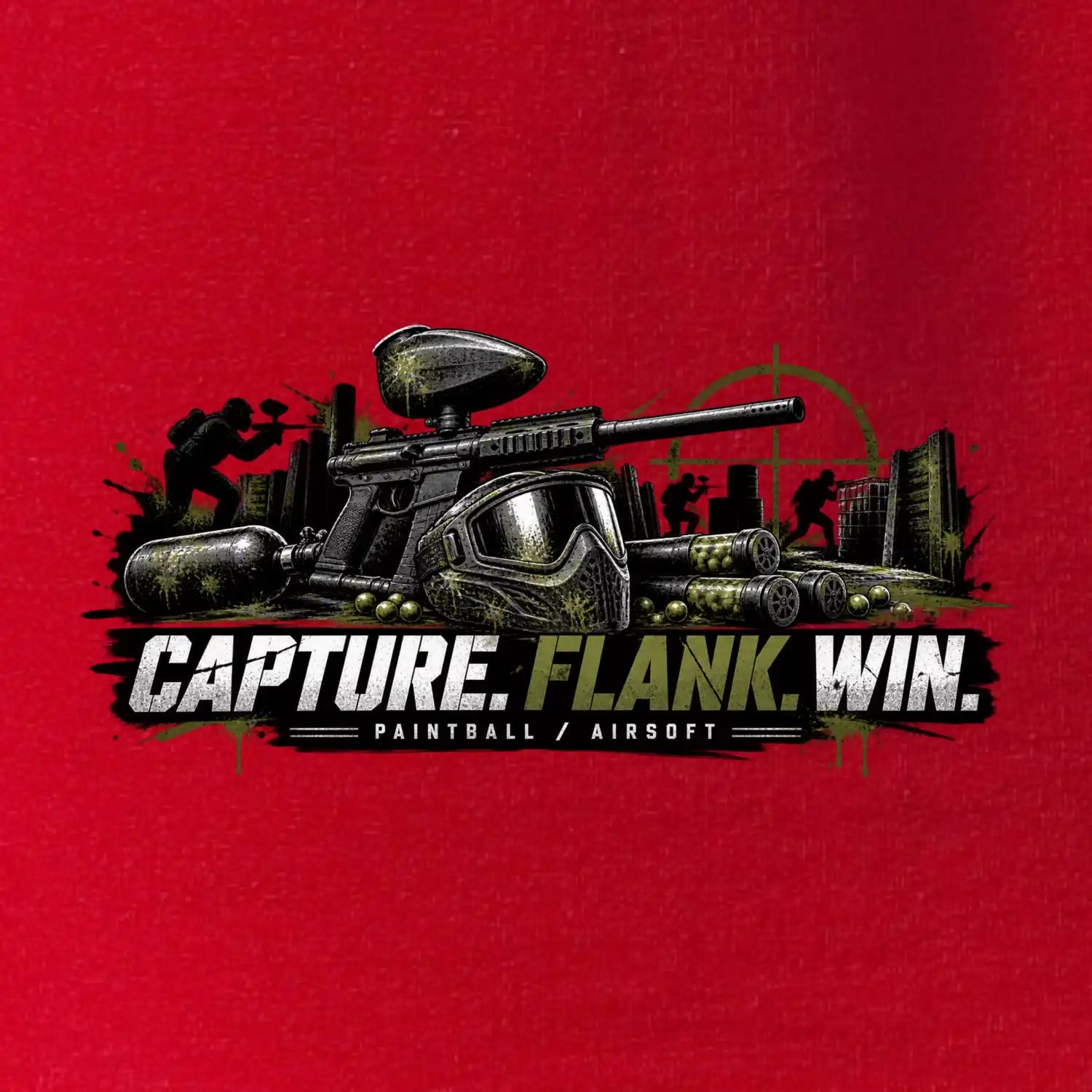 Taktika capture flank win paintball