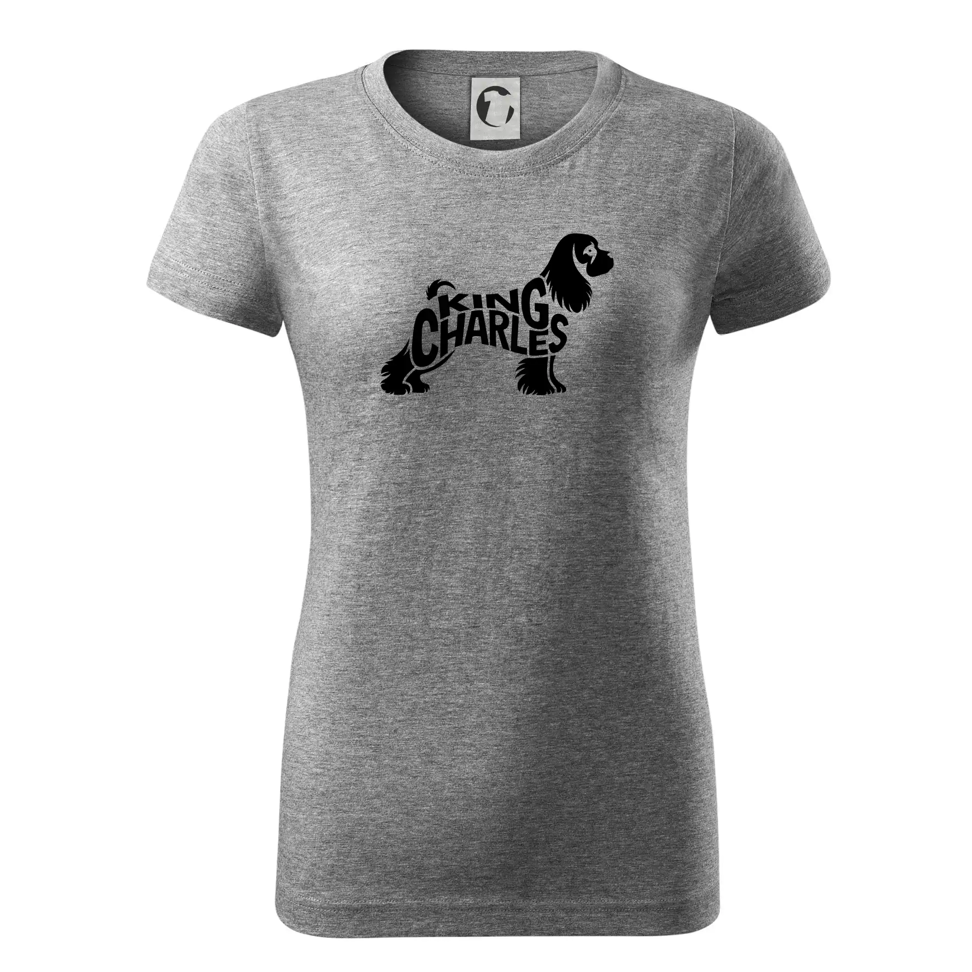 Kavalír king Charles španěl nápis v těle