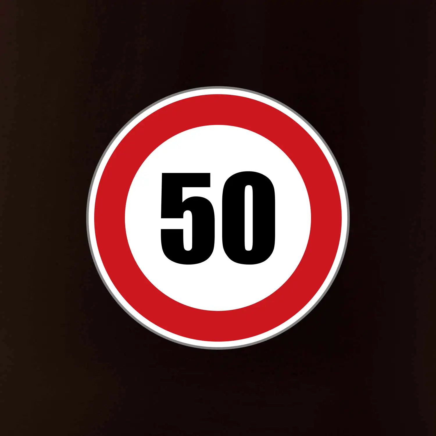 Dopravní značka - omezení rychlosti 50