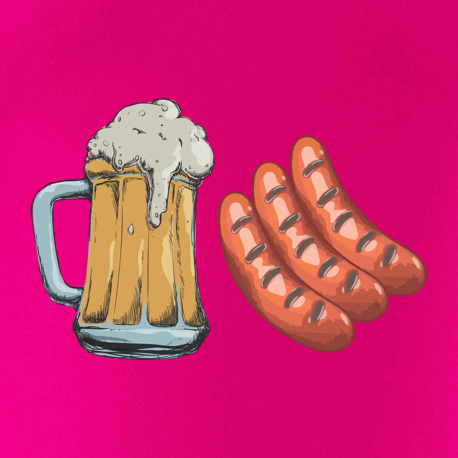 Pivo a klobása
