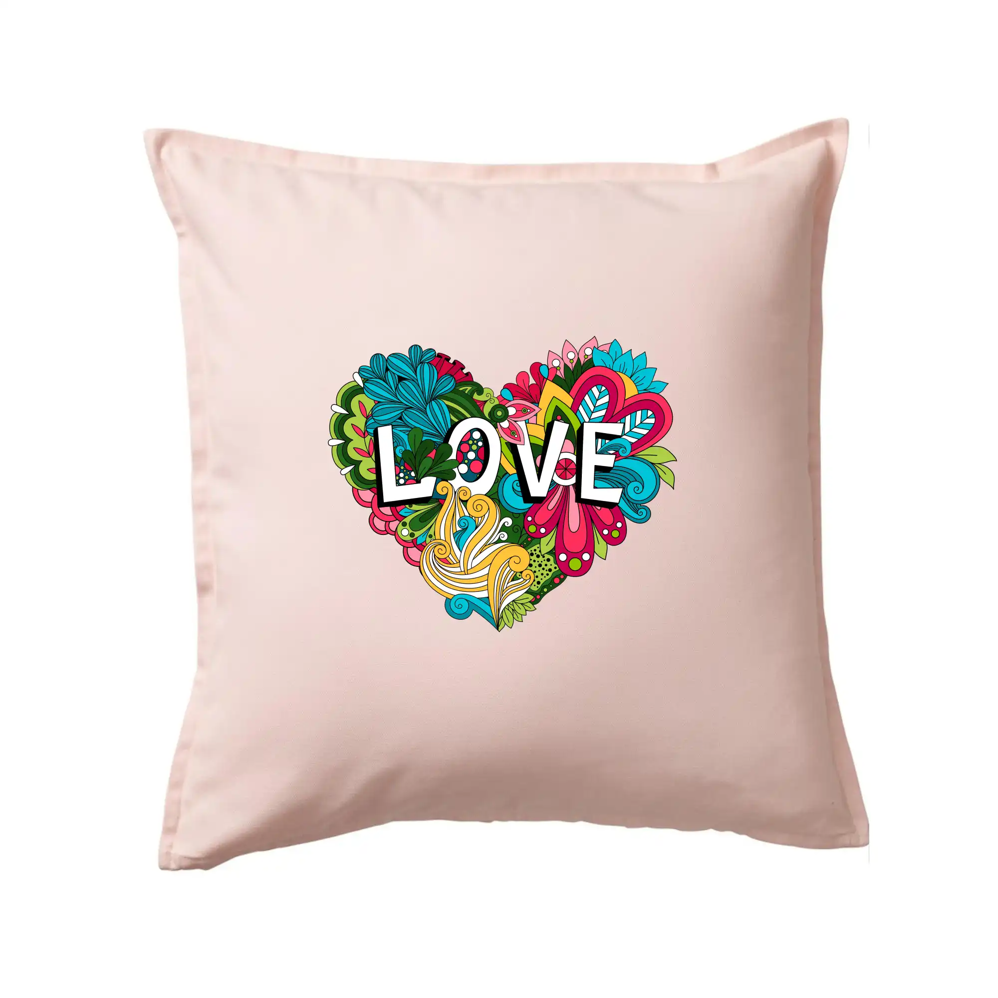 Love nápis květovaný