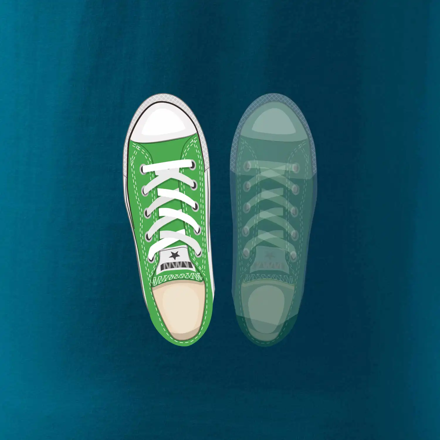 Párové boty - zelené