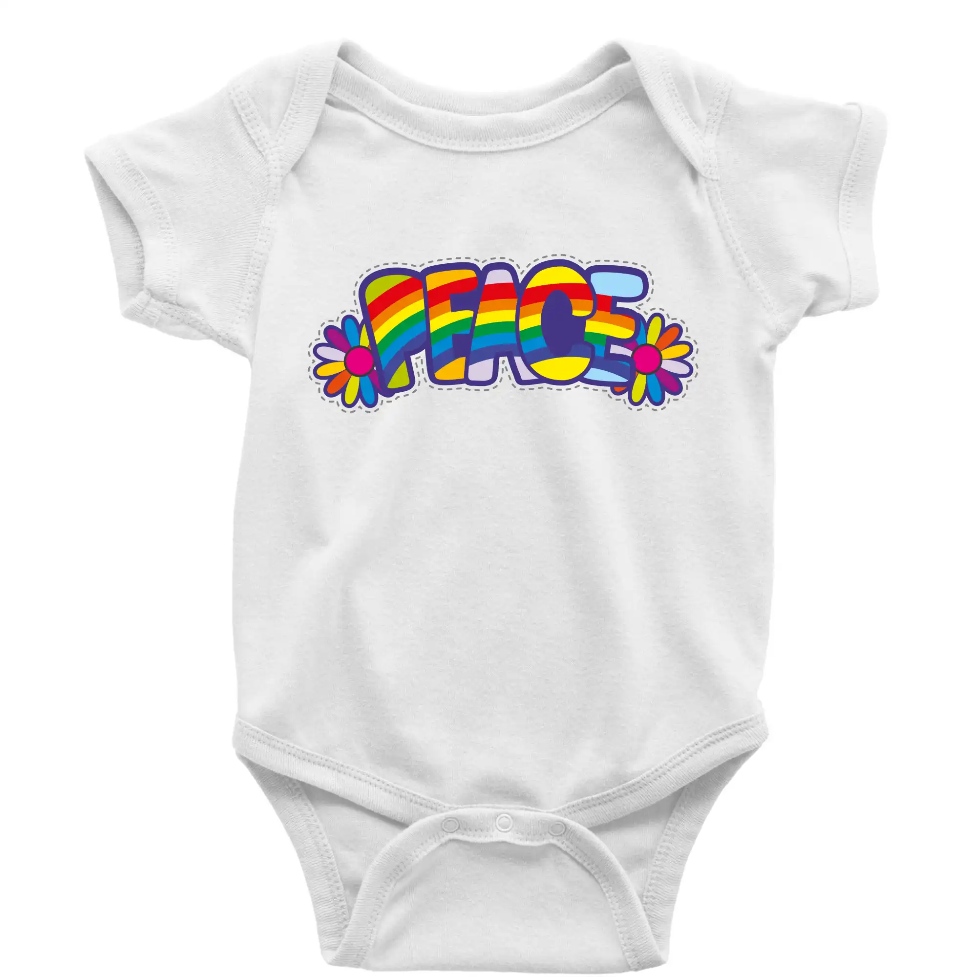 Peace nápis duhový