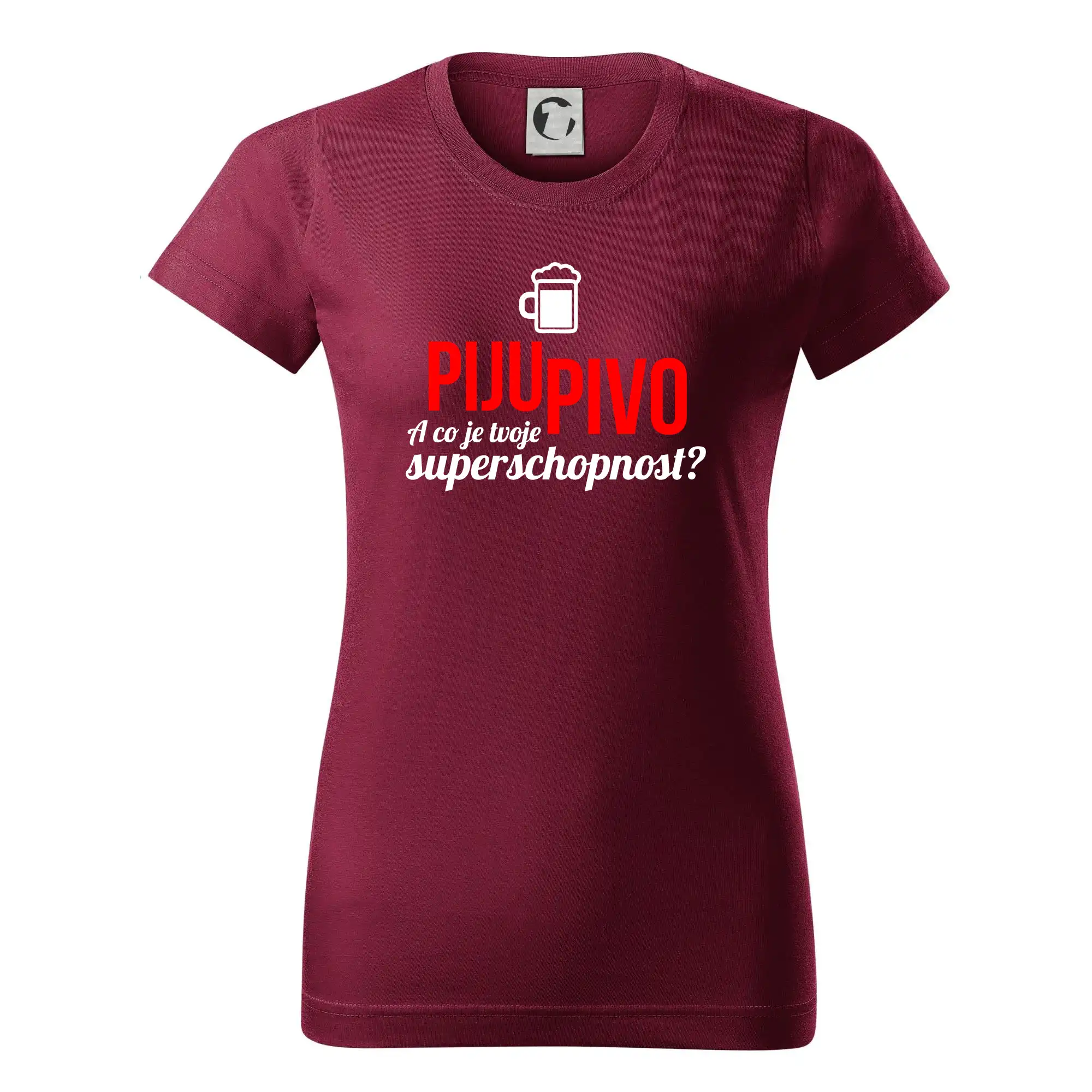 Já piju pivo - tvoje superschopnost? rovný nápis