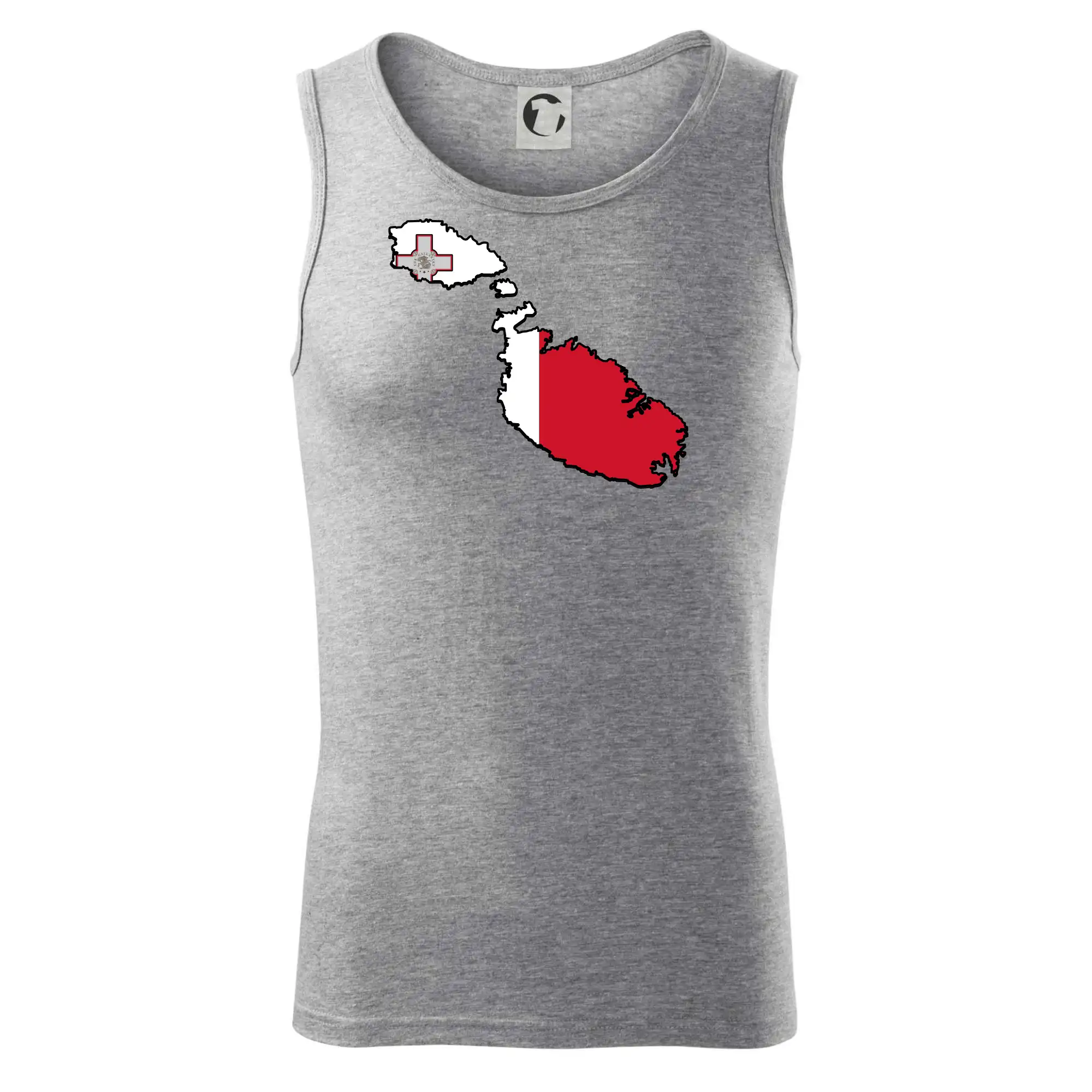 Mapa Malta s vlajkou